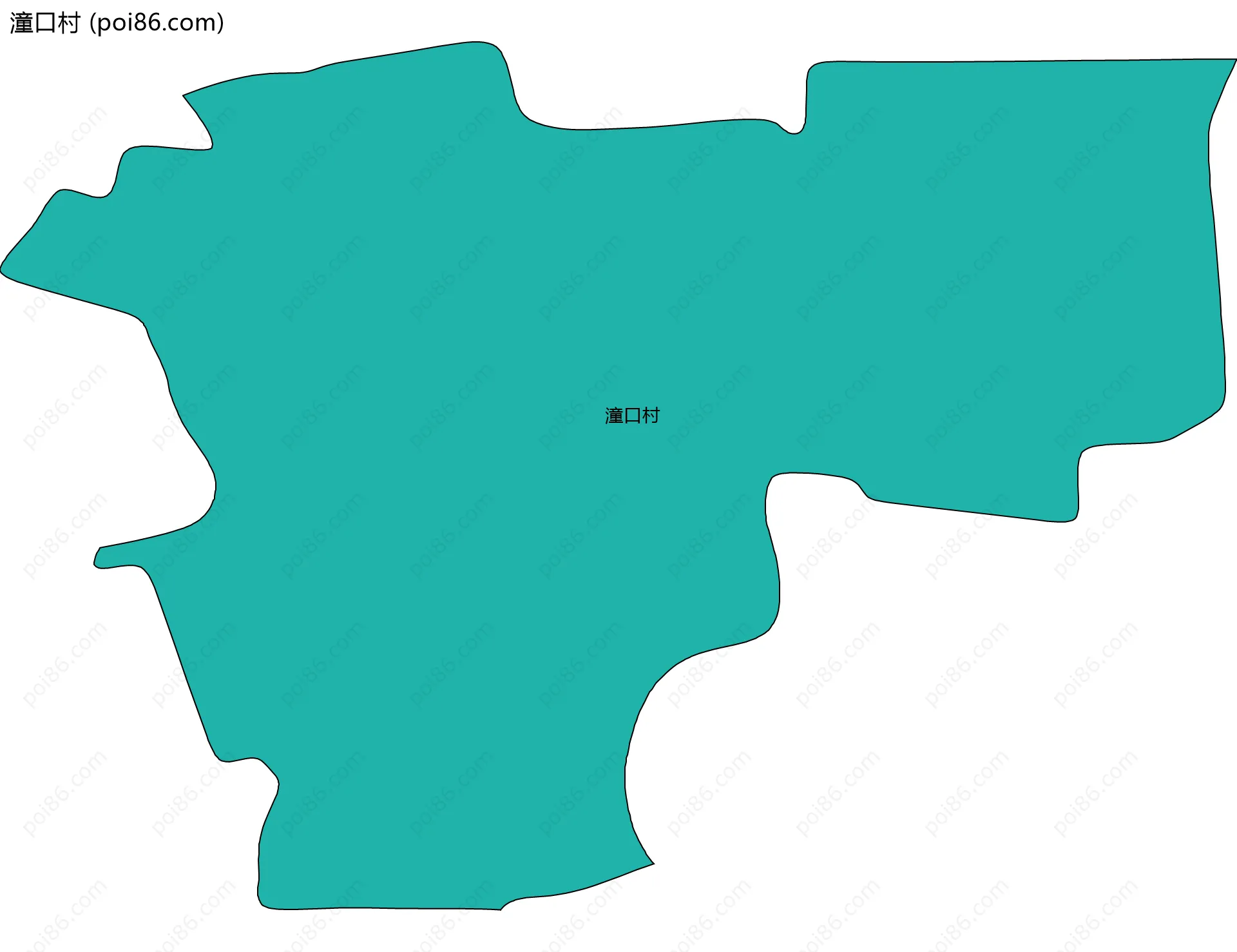 潼口村边界地图