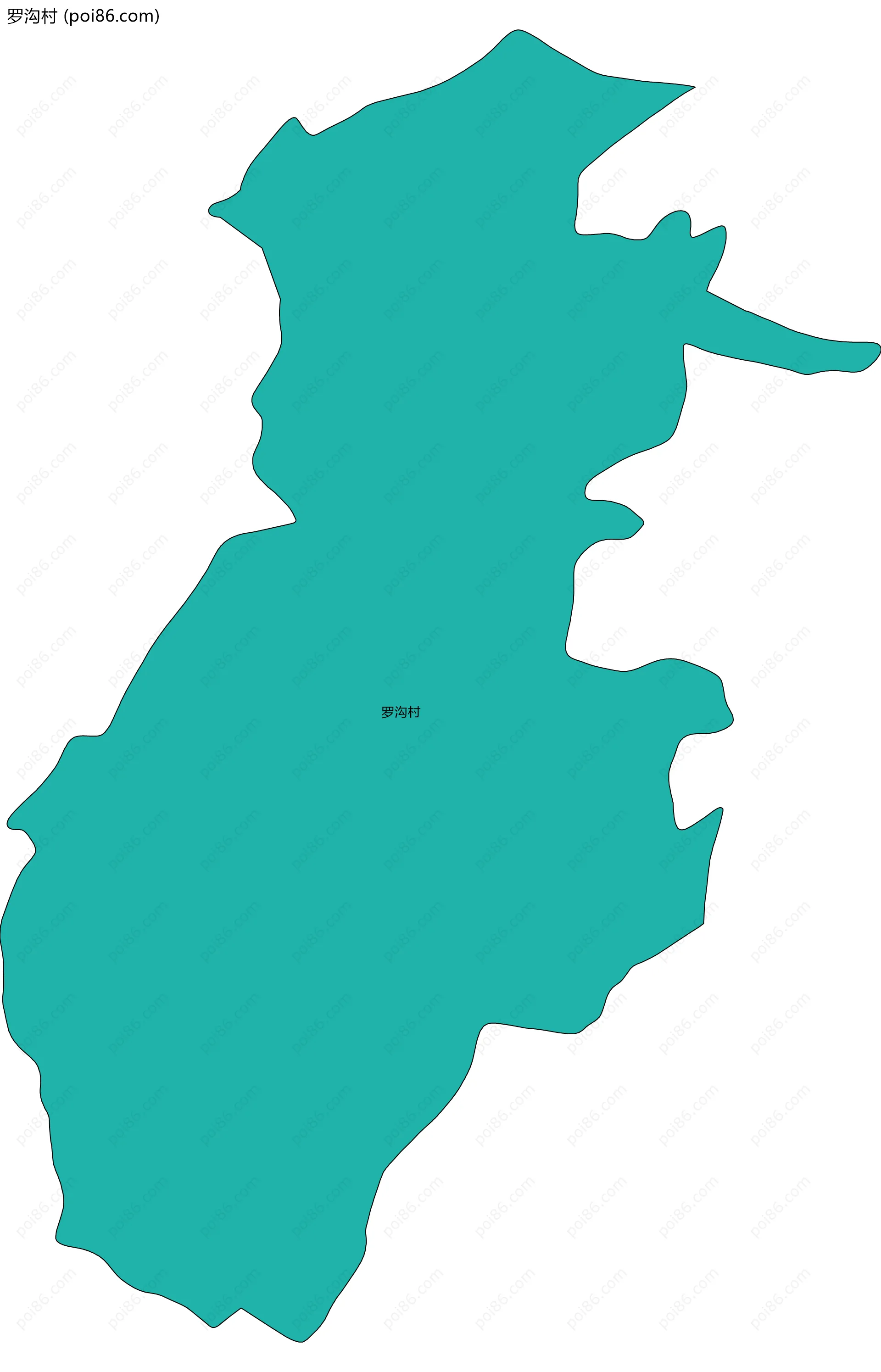 罗沟村边界地图