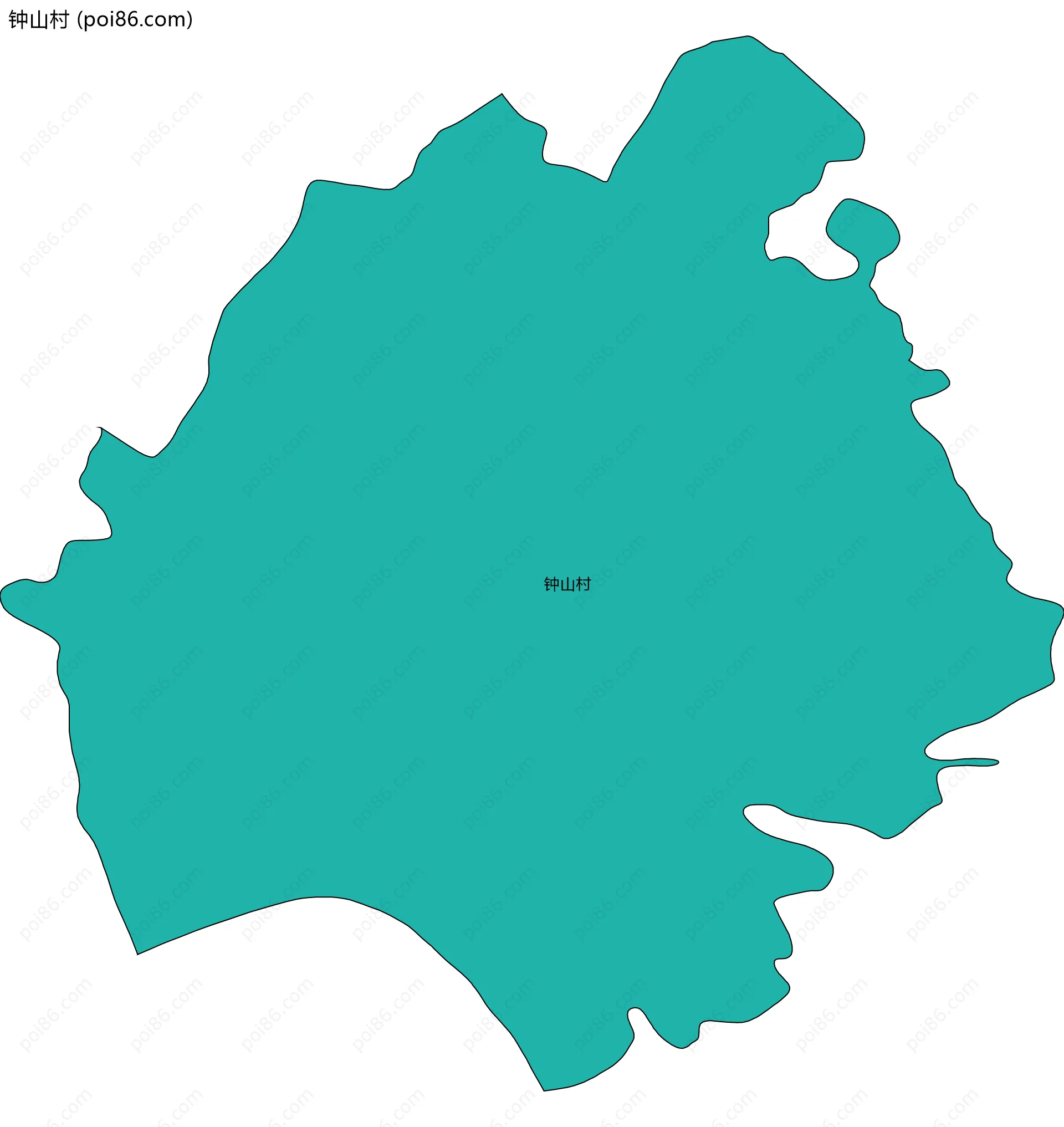 钟山村边界地图
