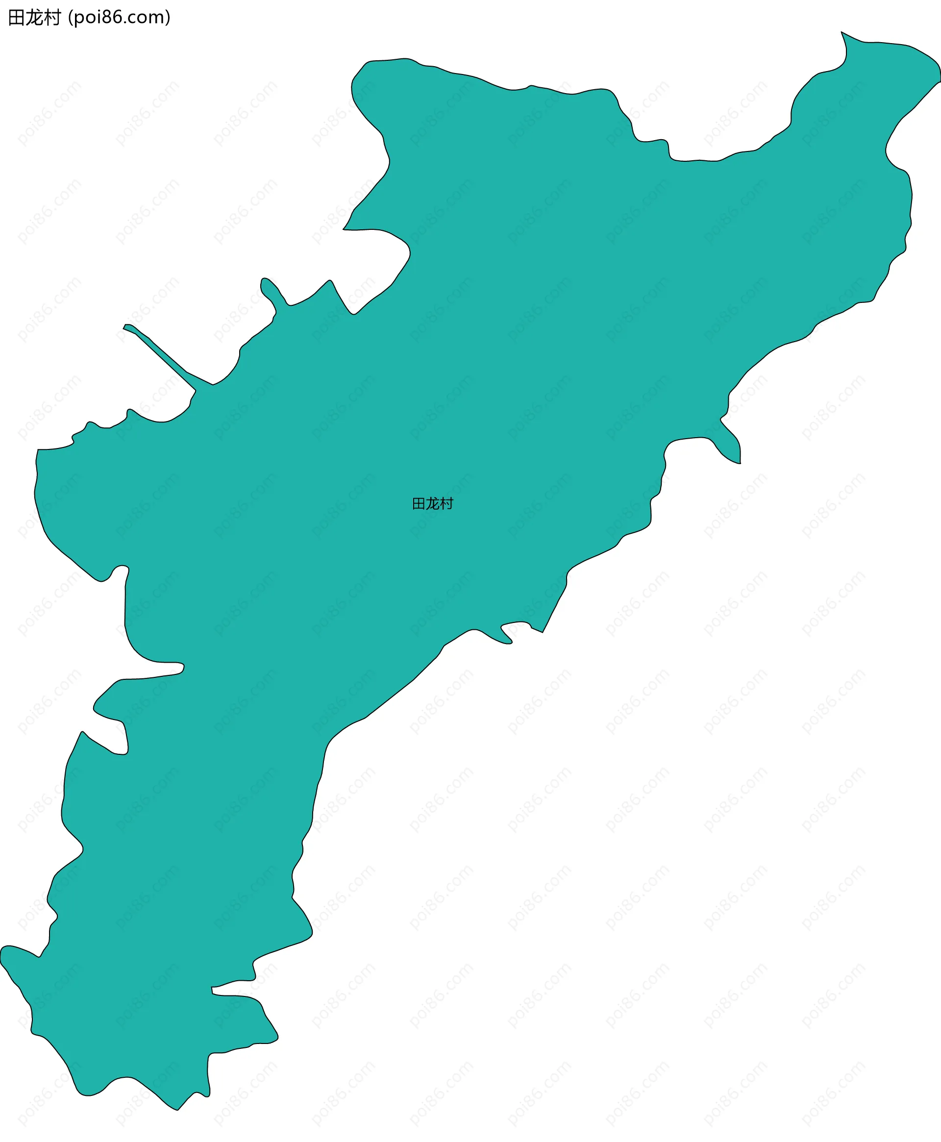 田龙村边界地图