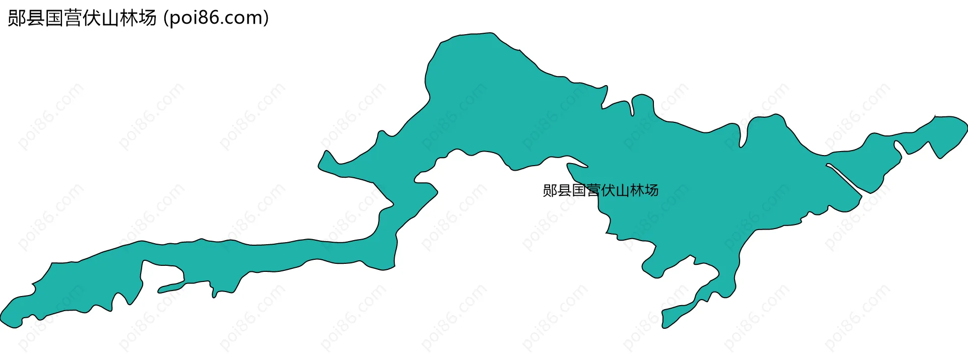 郧县国营伏山林场边界地图