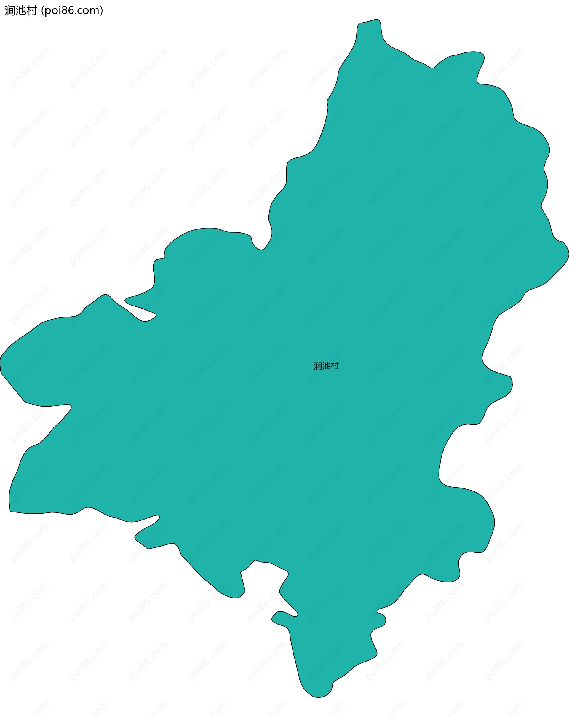 涧池村边界地图
