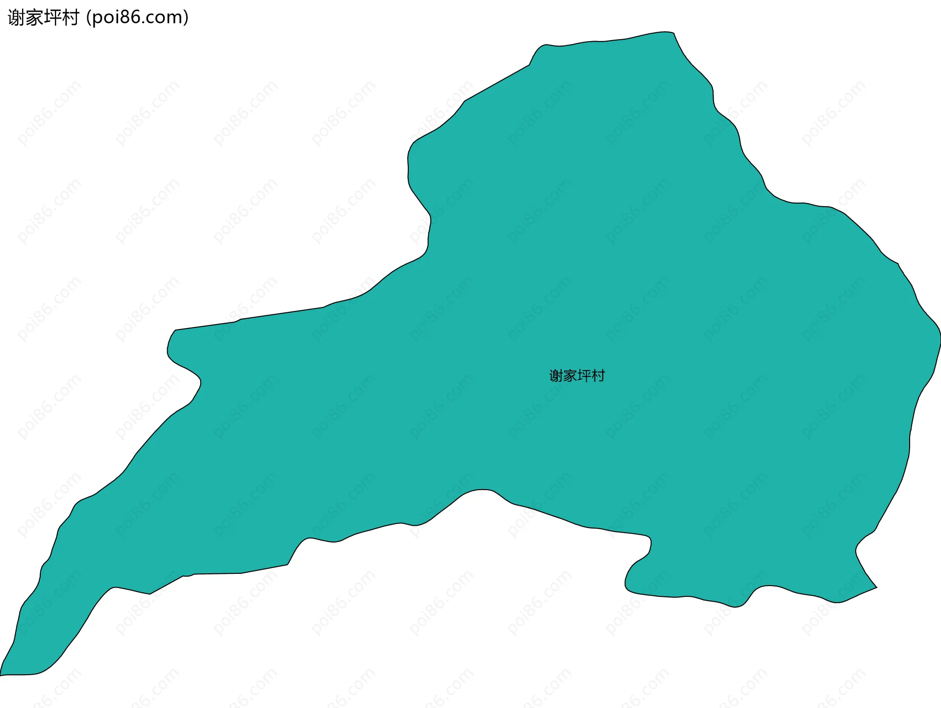 谢家坪村边界地图
