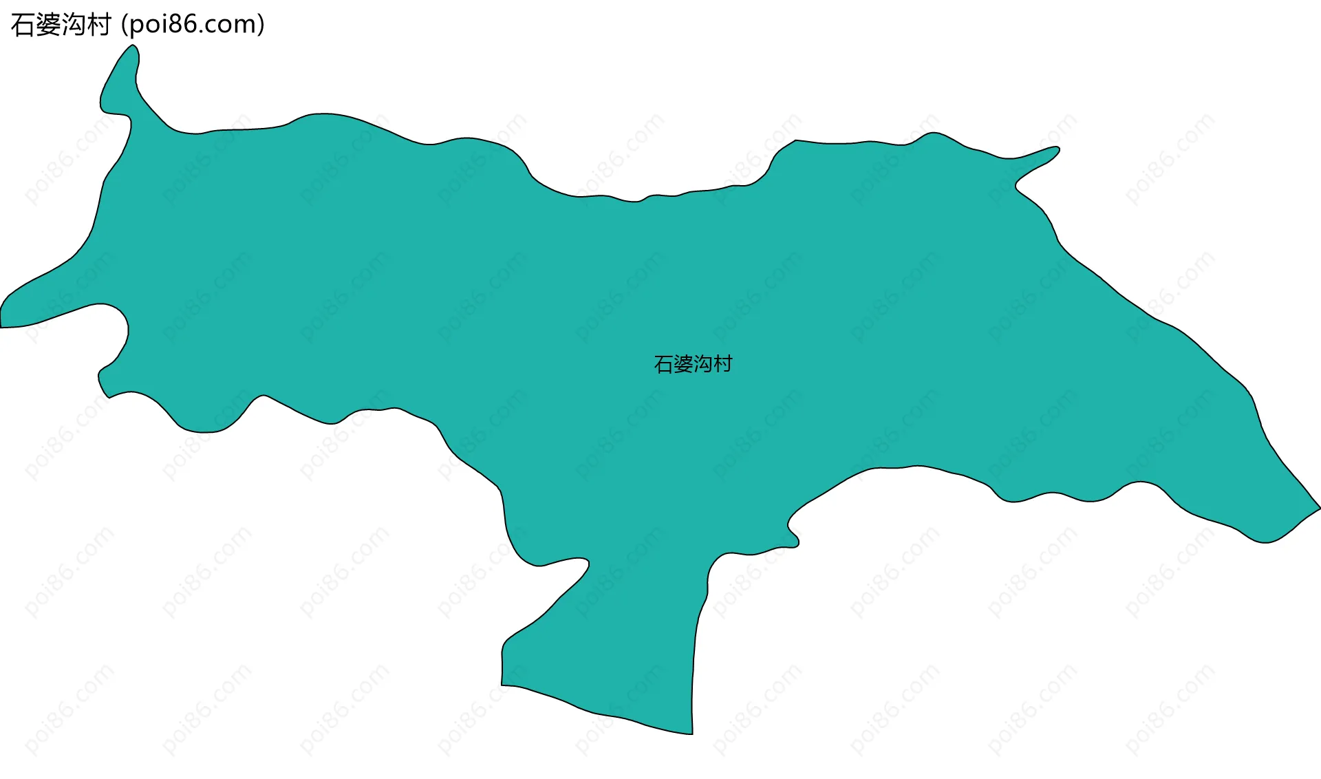 石婆沟村边界地图