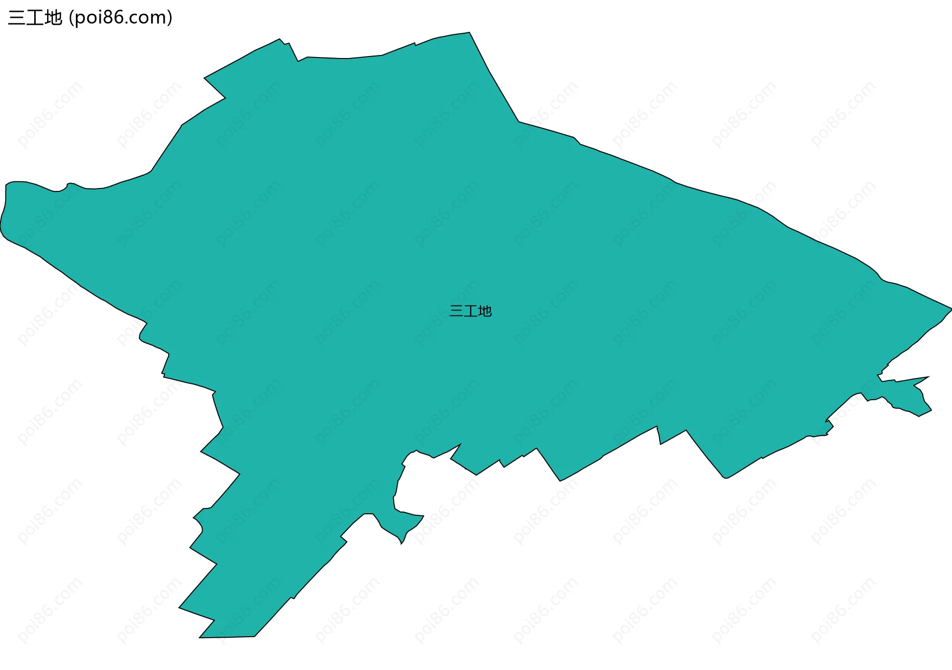 三工地边界地图