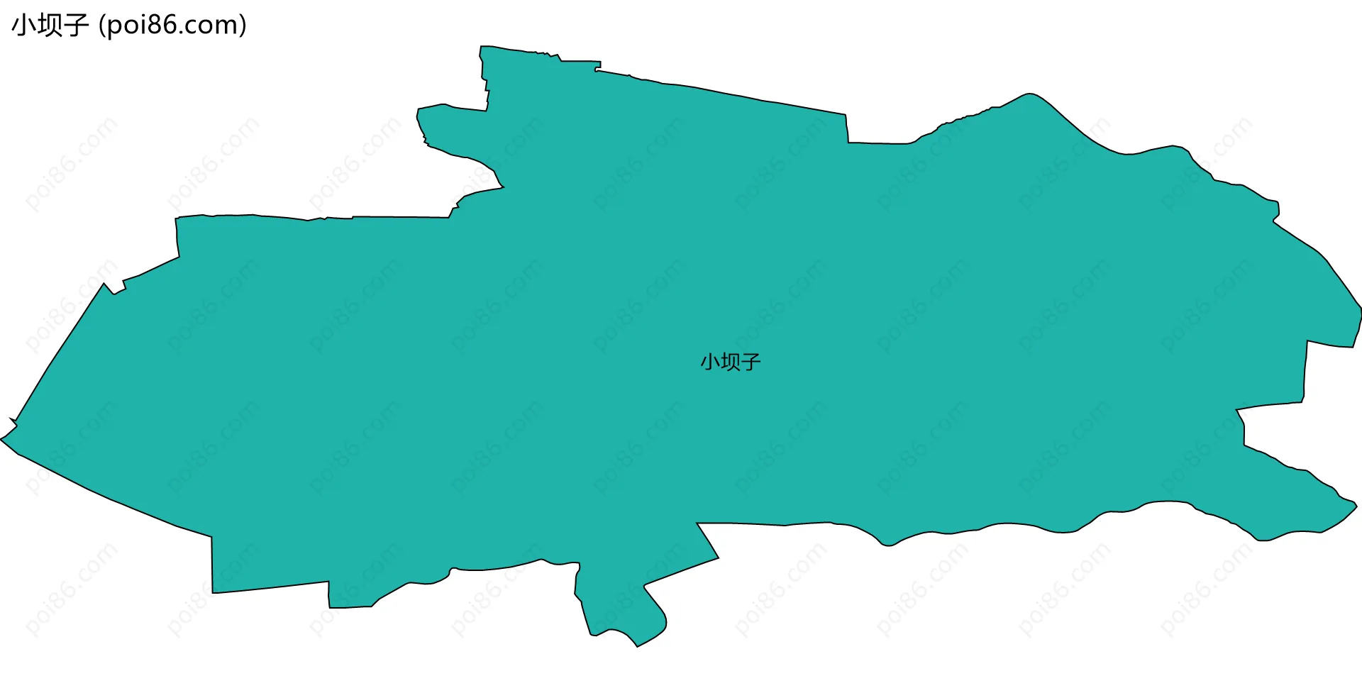 小坝子边界地图