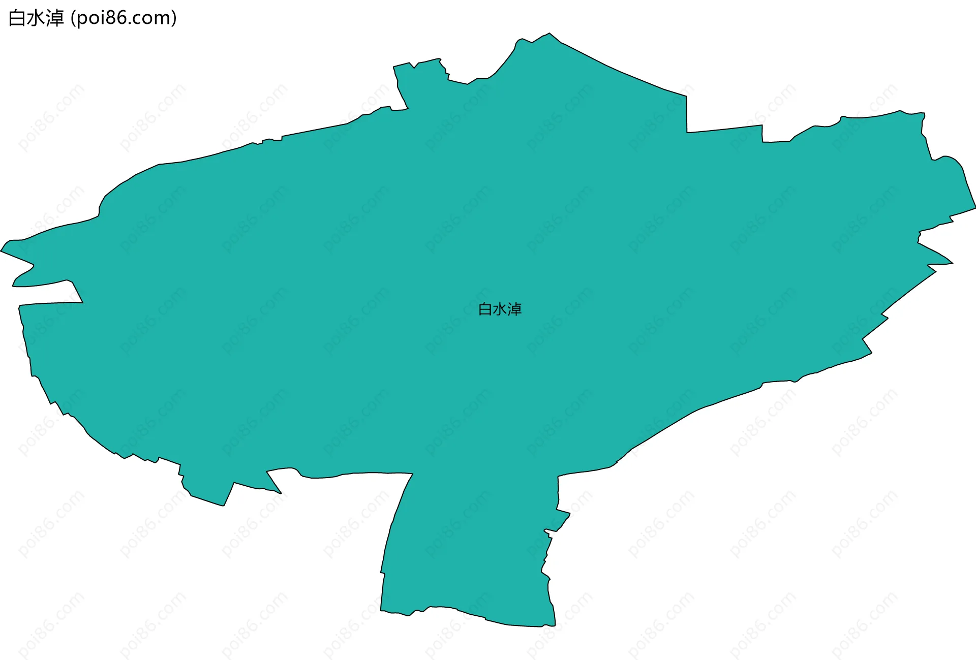 白水淖边界地图