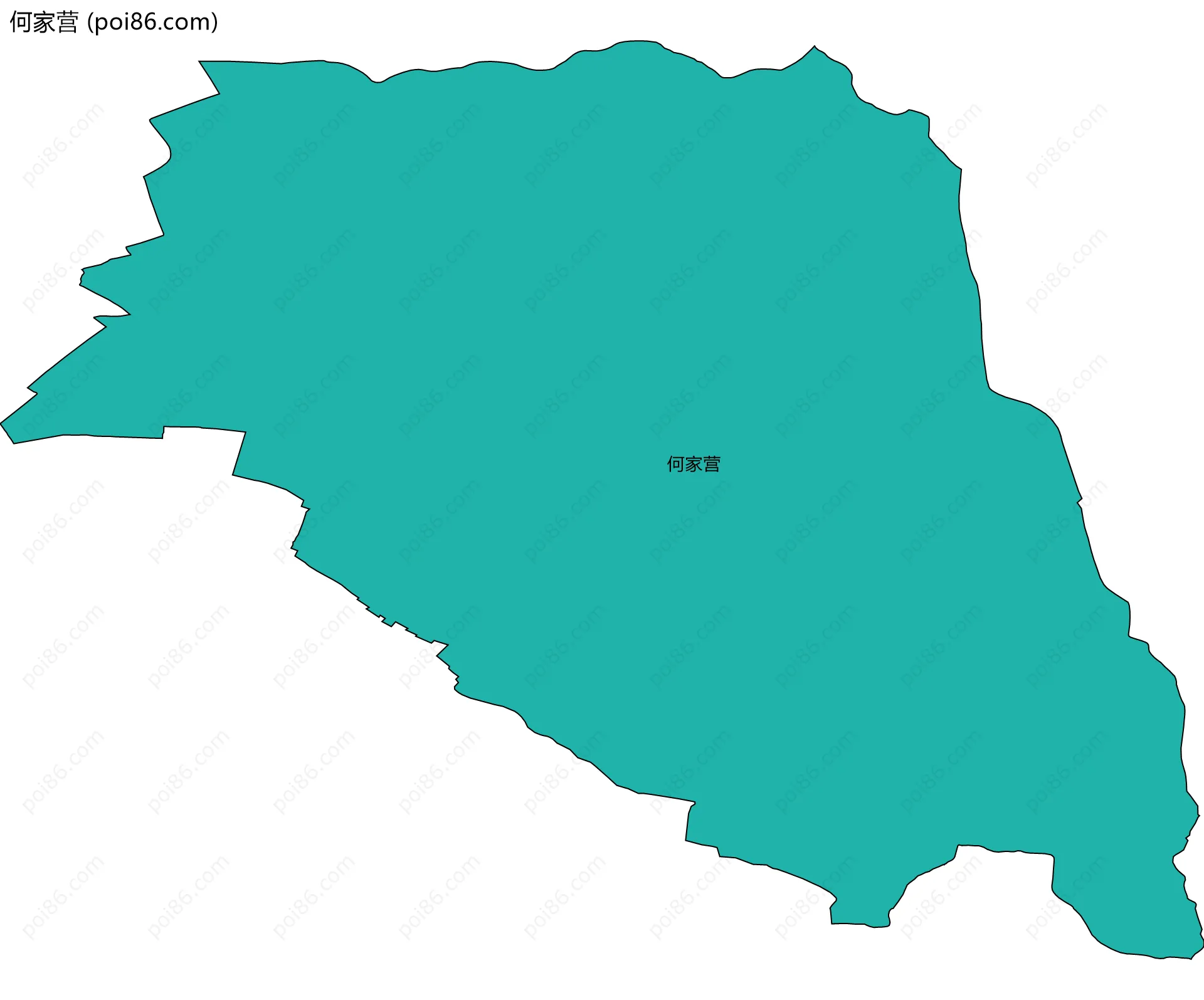 何家营边界地图