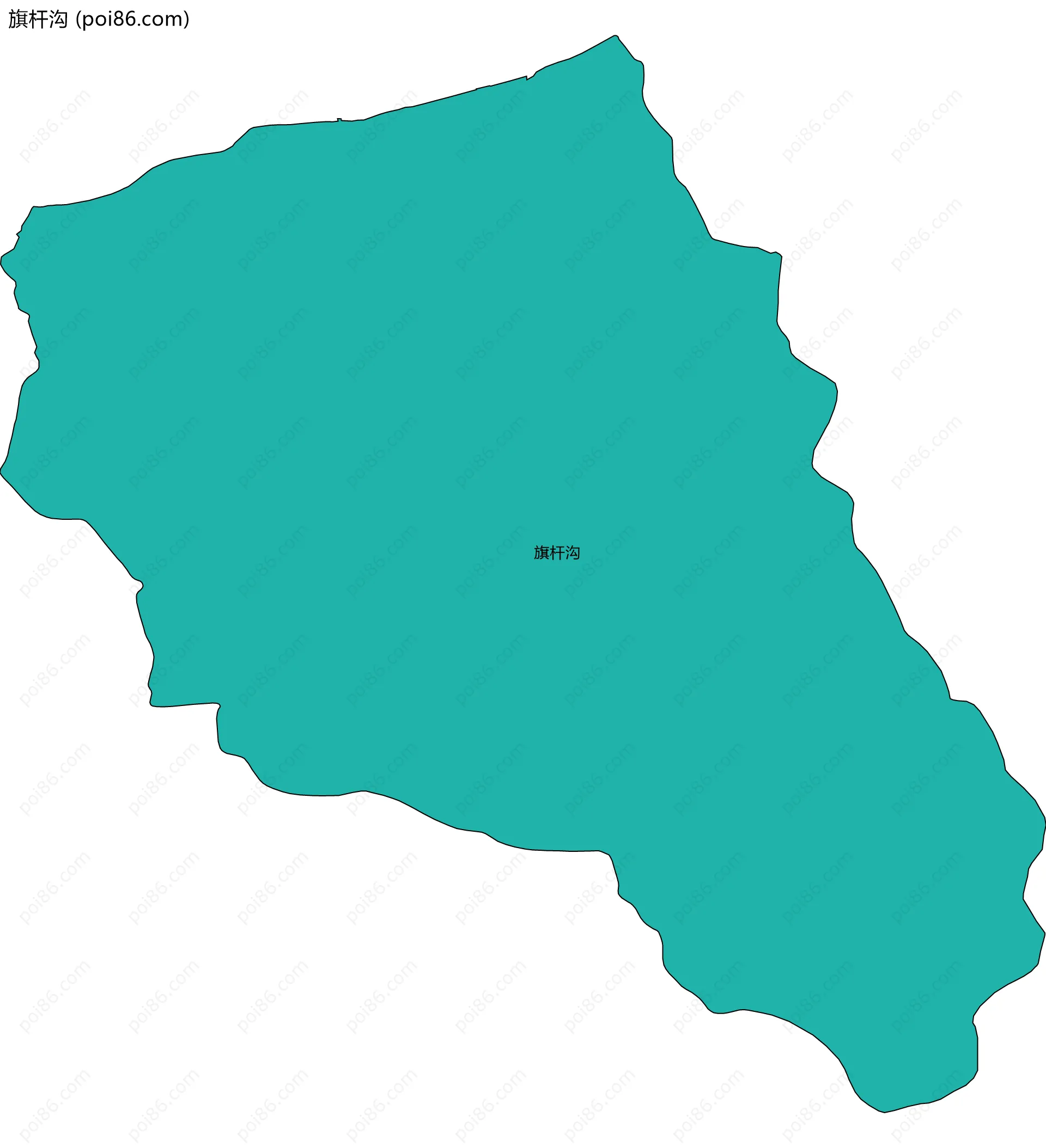 旗杆沟边界地图