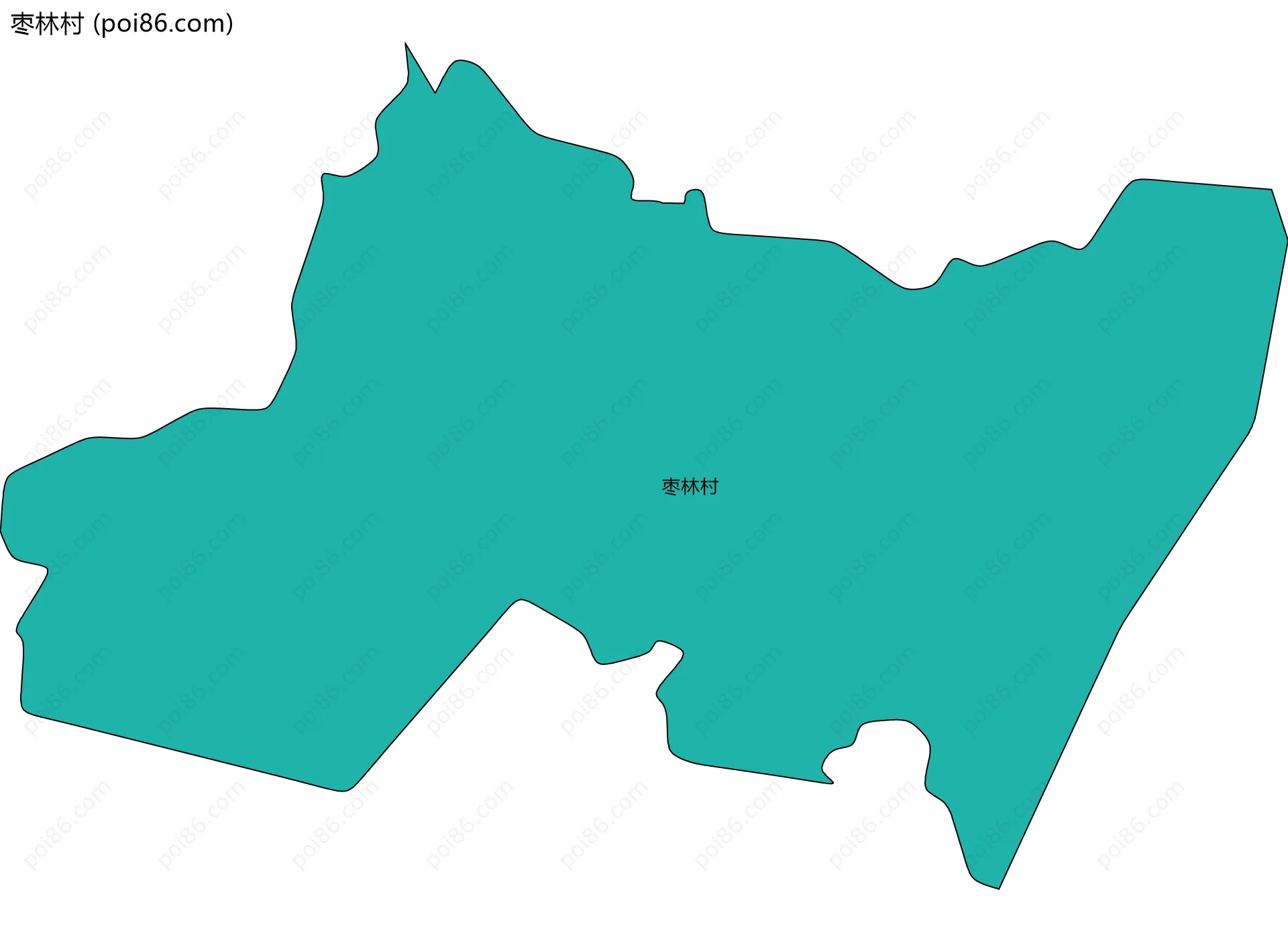 枣林村边界地图