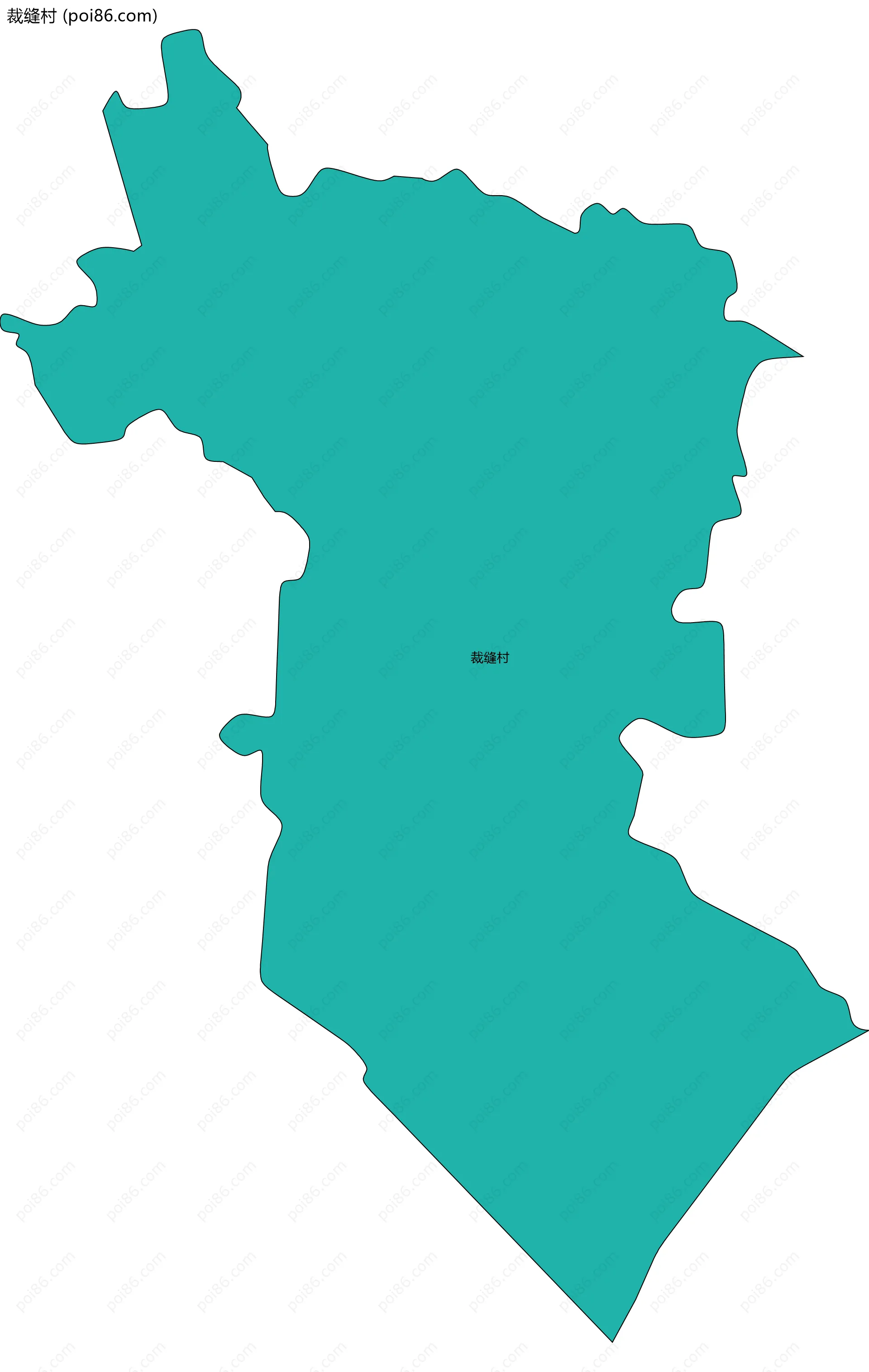 裁缝村边界地图