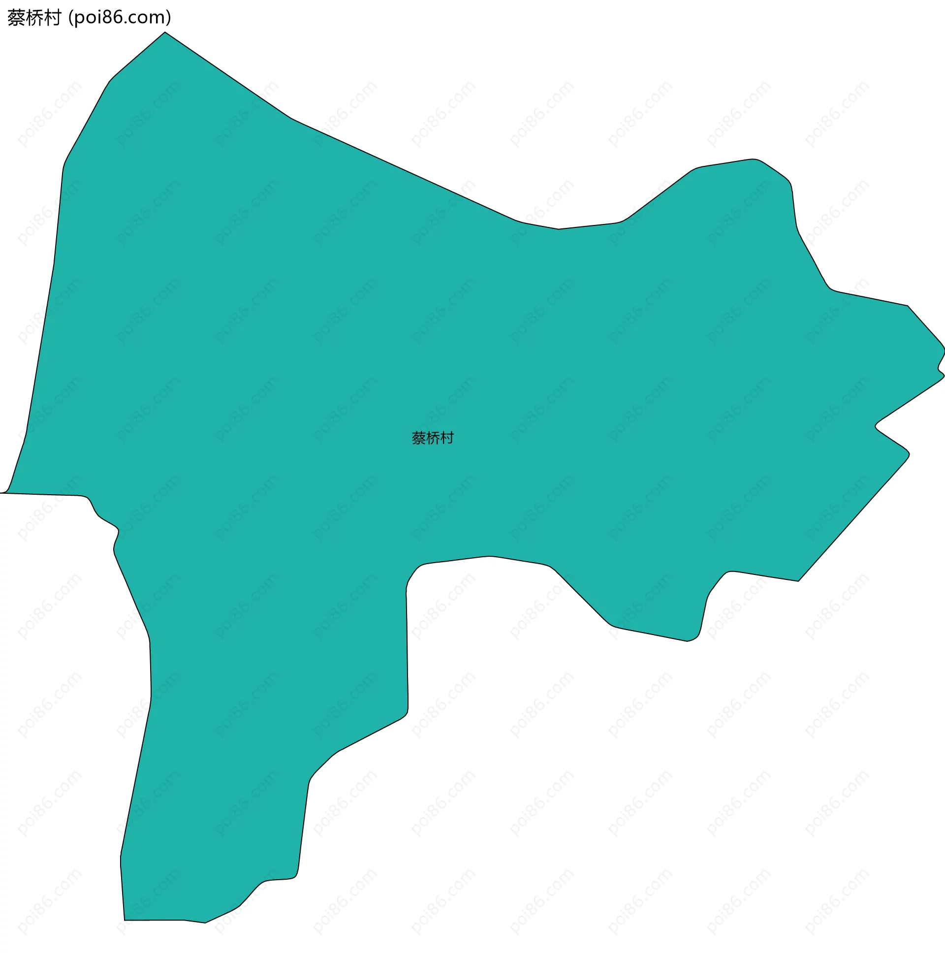 蔡桥村边界地图