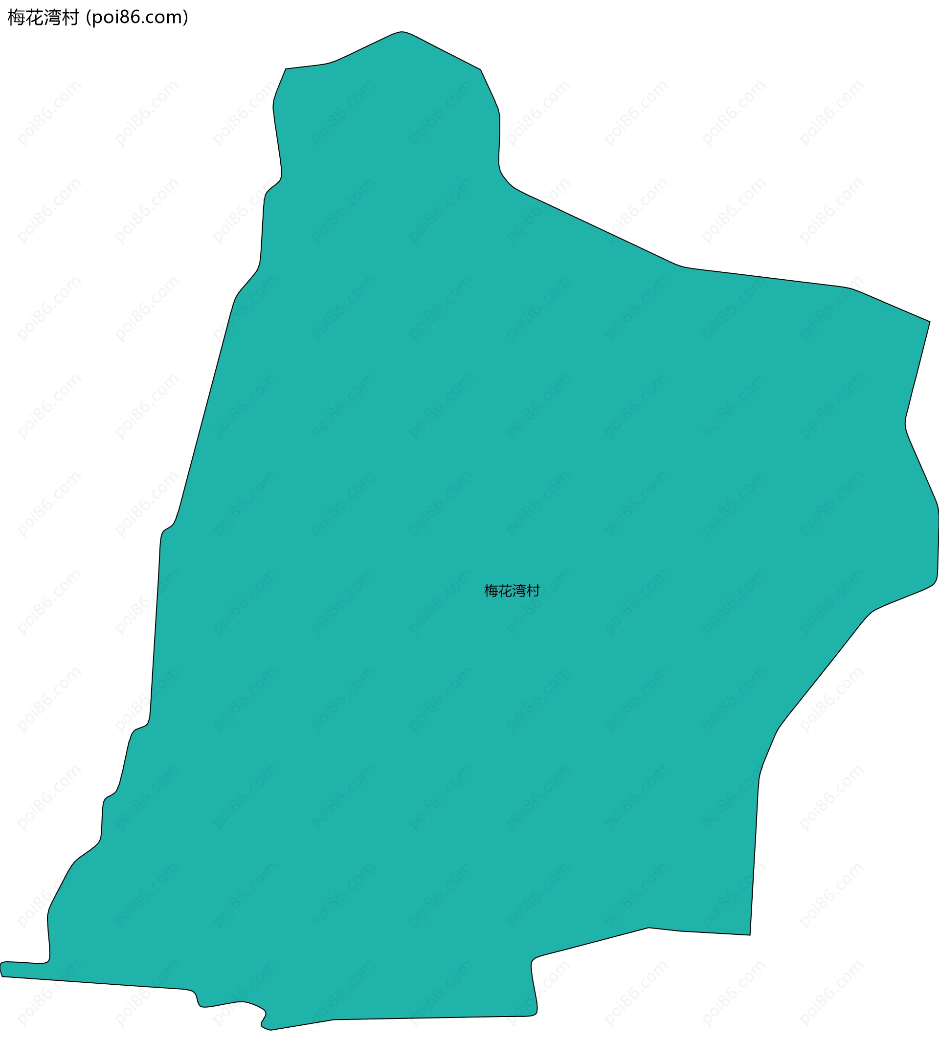 梅花湾村边界地图
