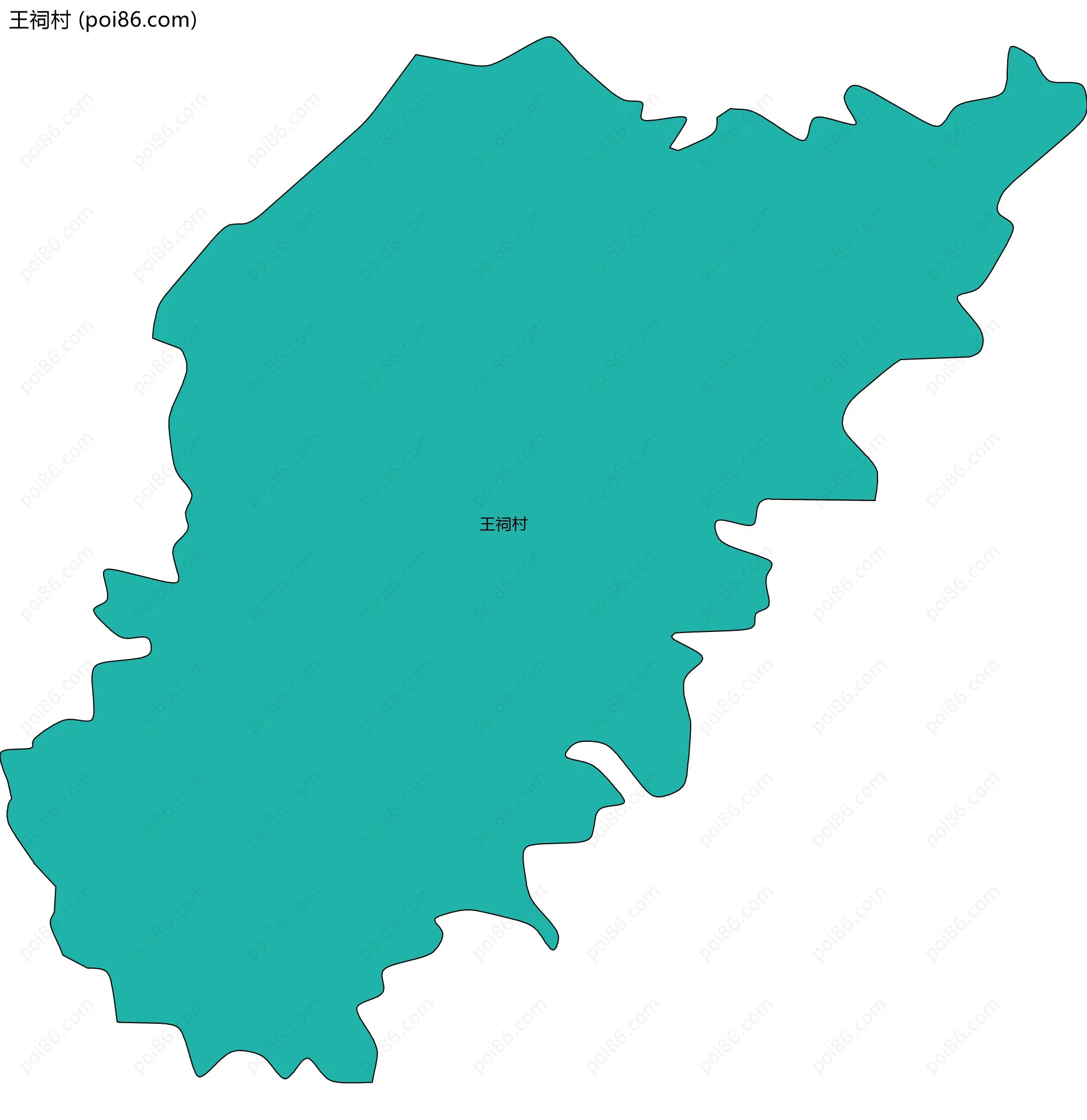 王祠村边界地图