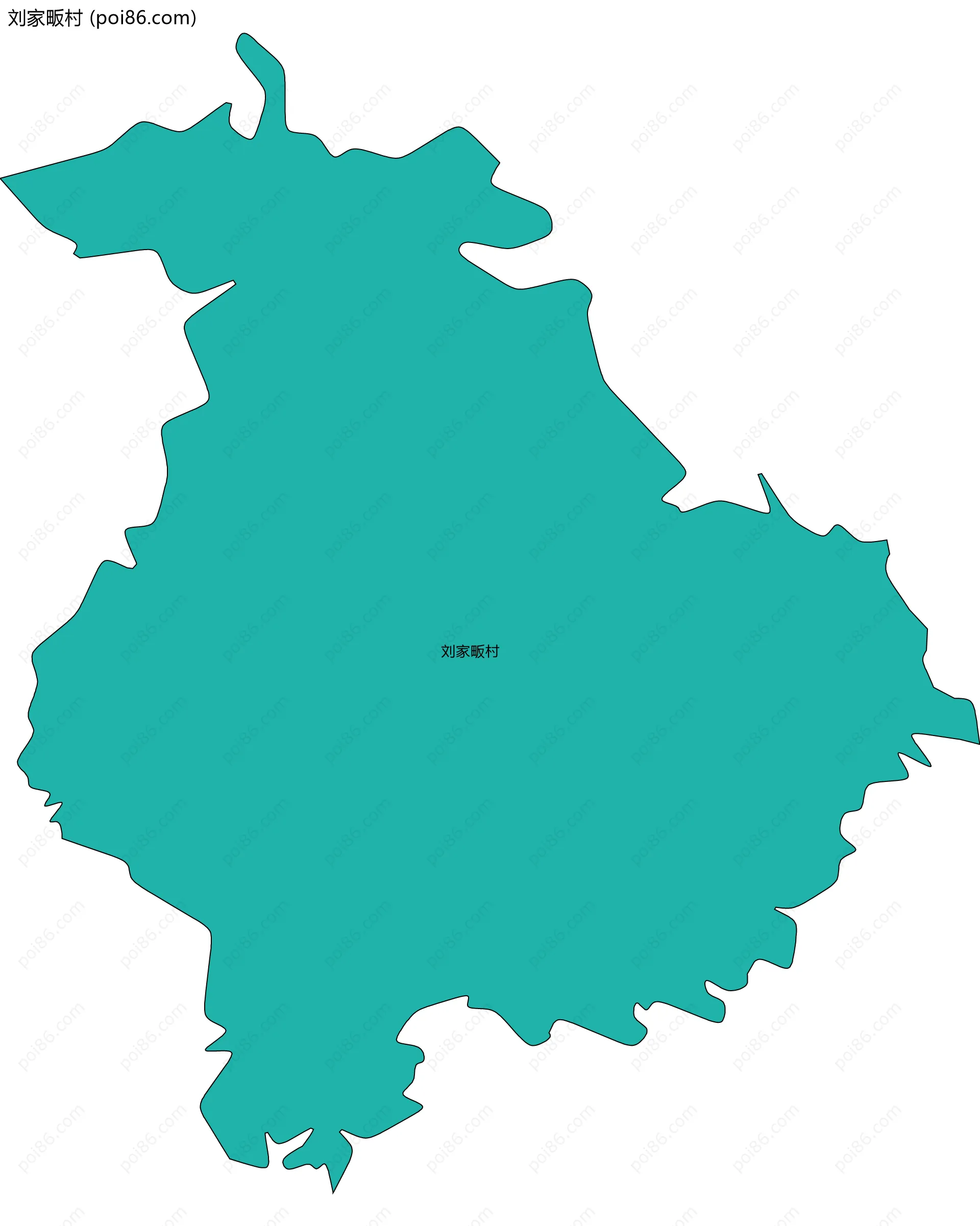 刘家畈村边界地图