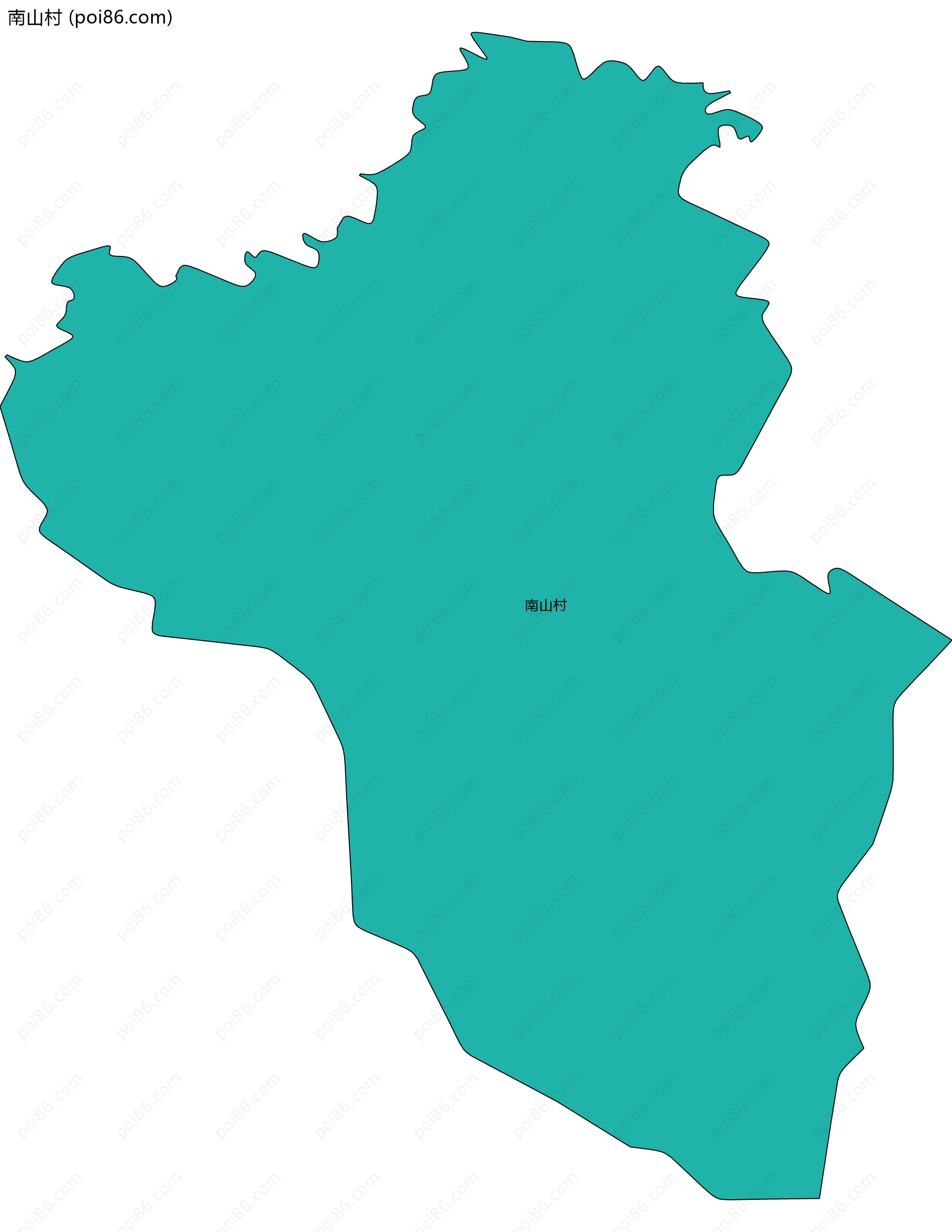 南山村边界地图