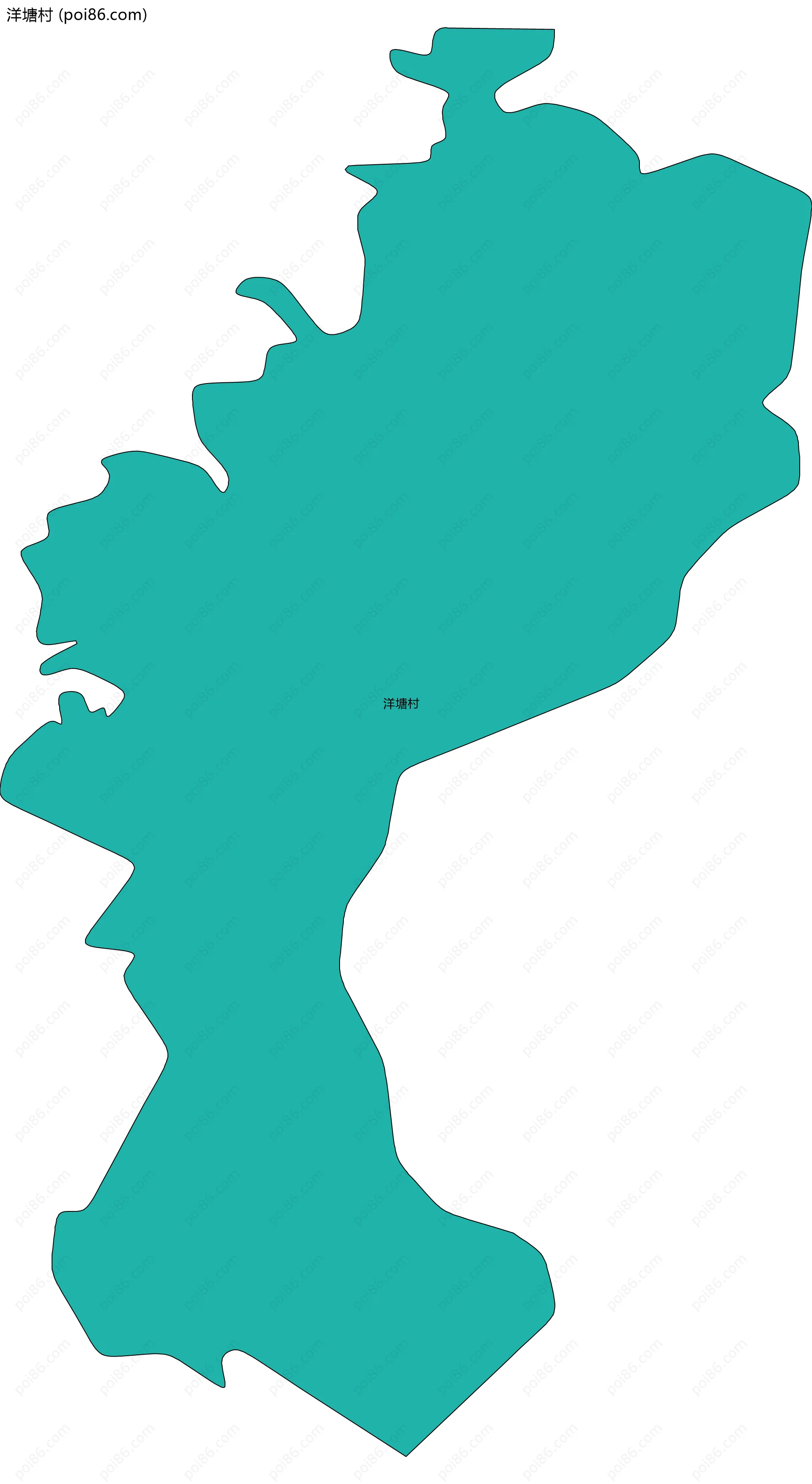 洋塘村边界地图