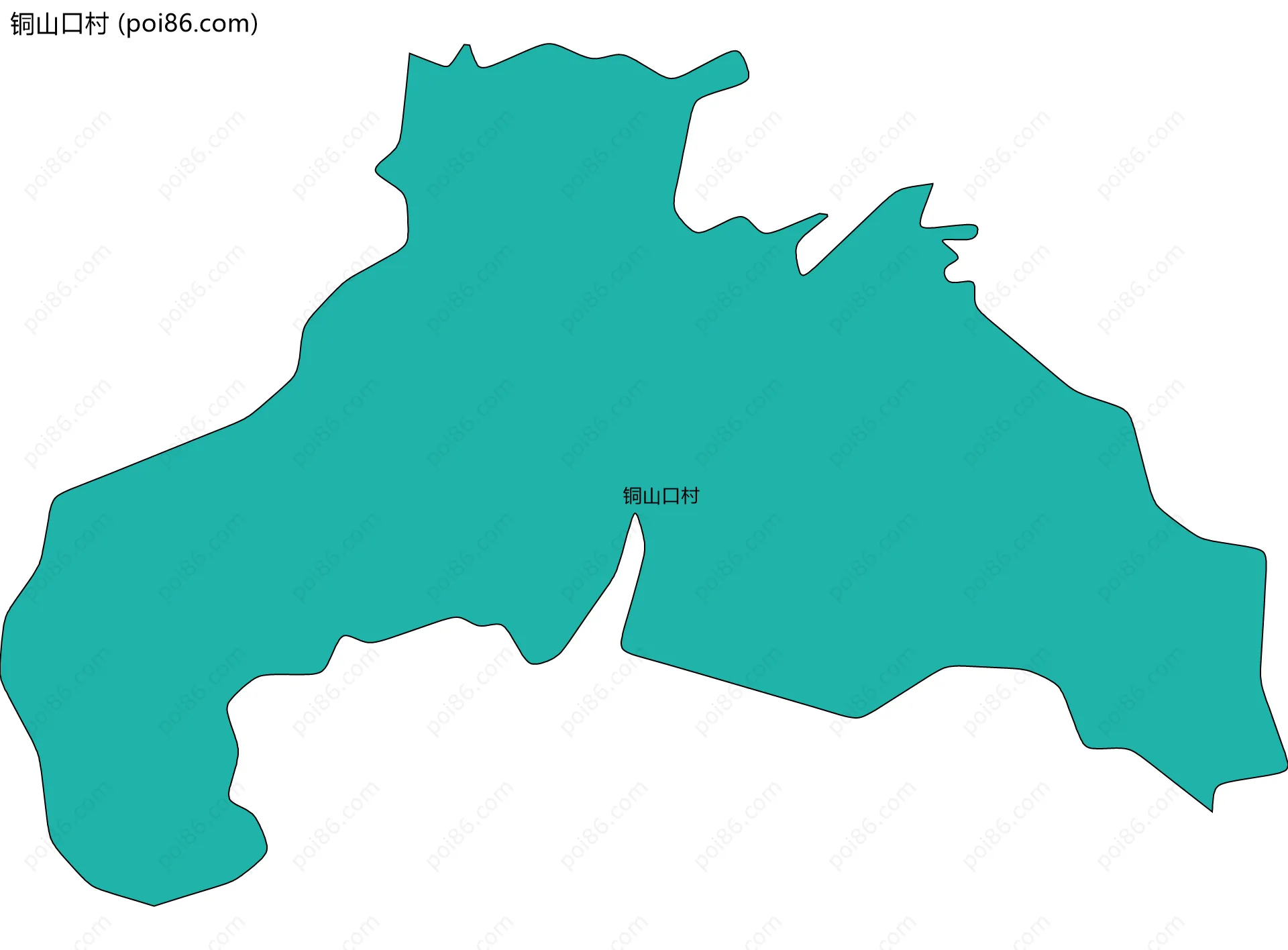 铜山口村边界地图