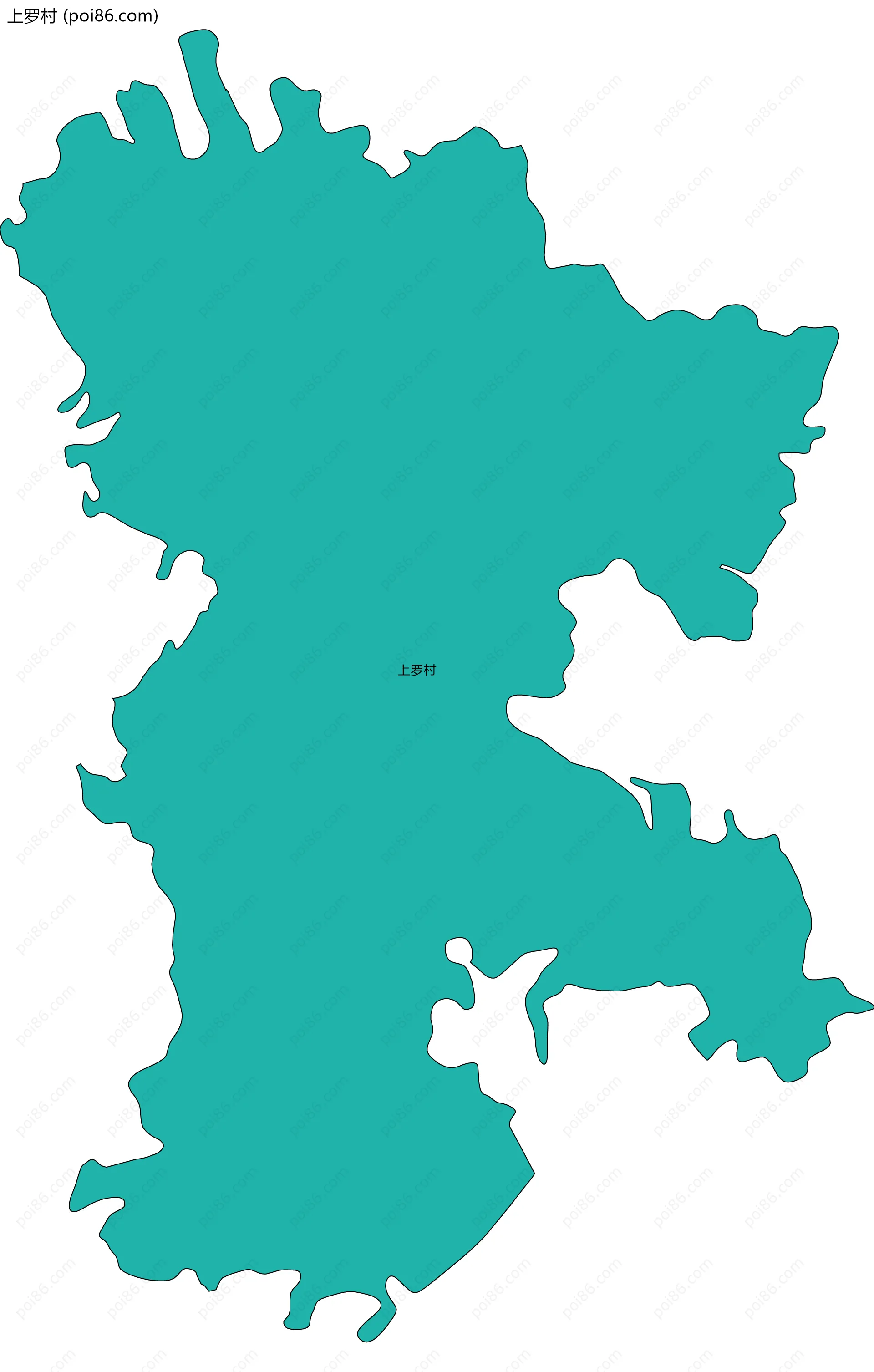 上罗村边界地图