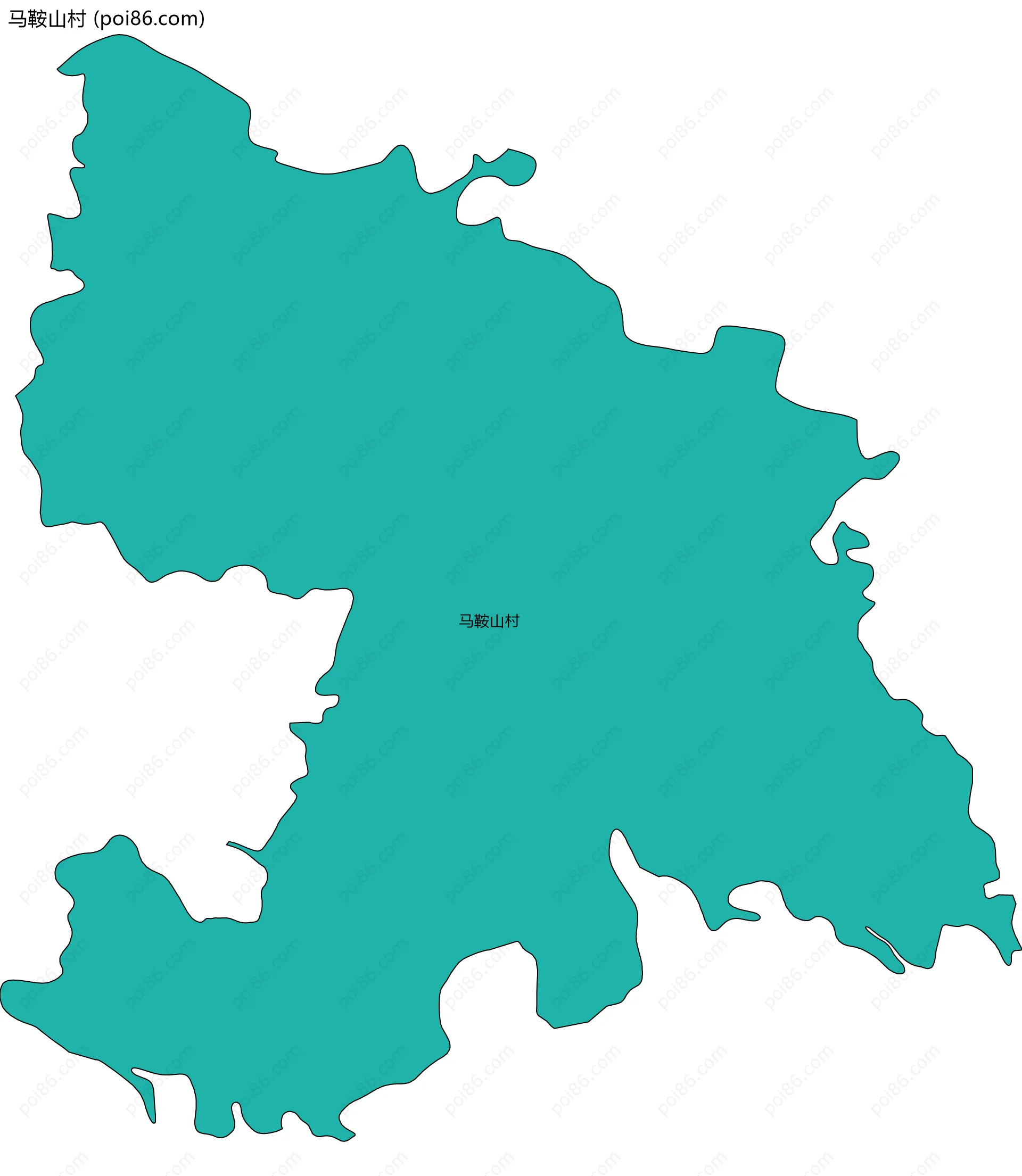 马鞍山村边界地图