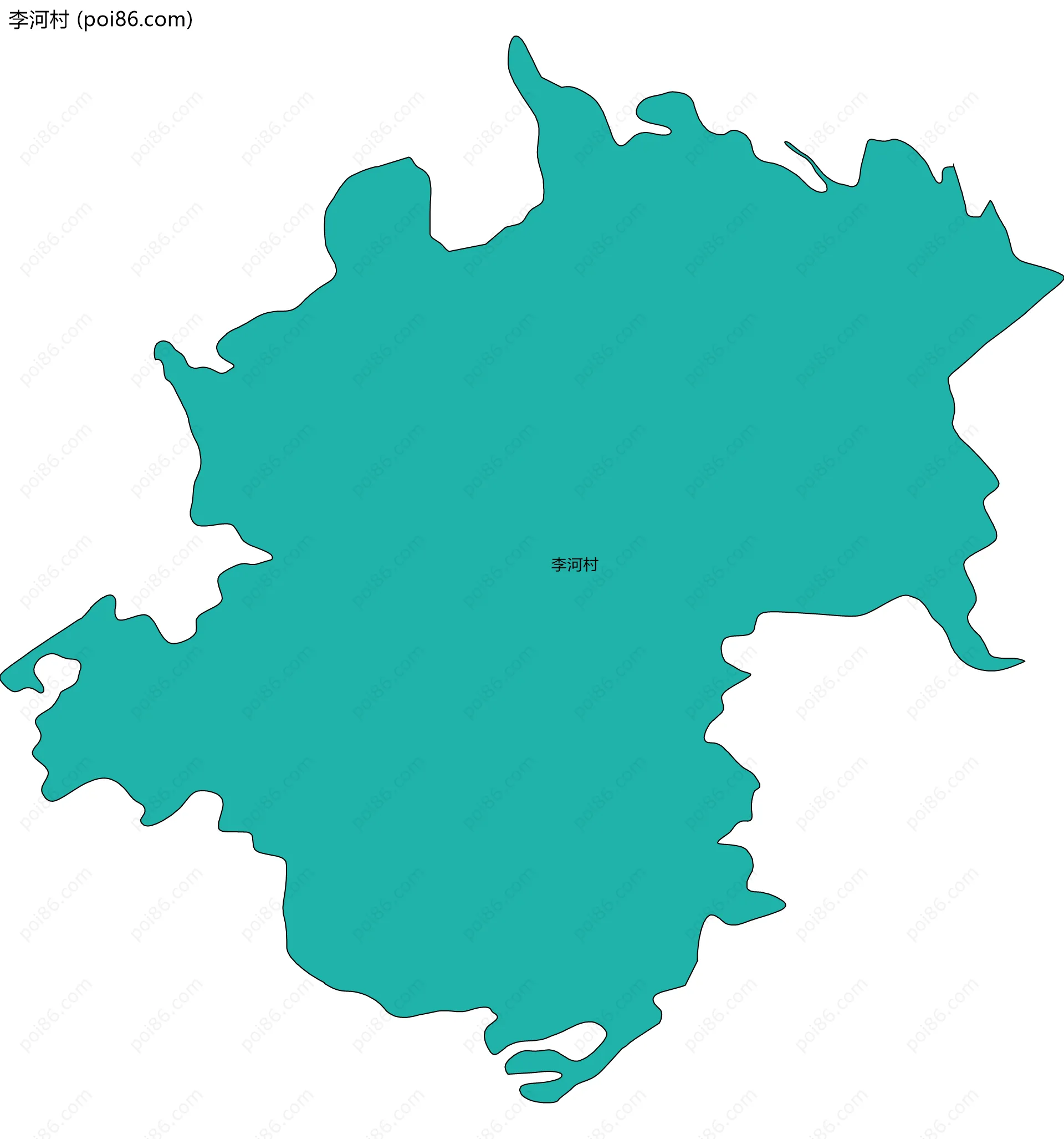 李河村边界地图