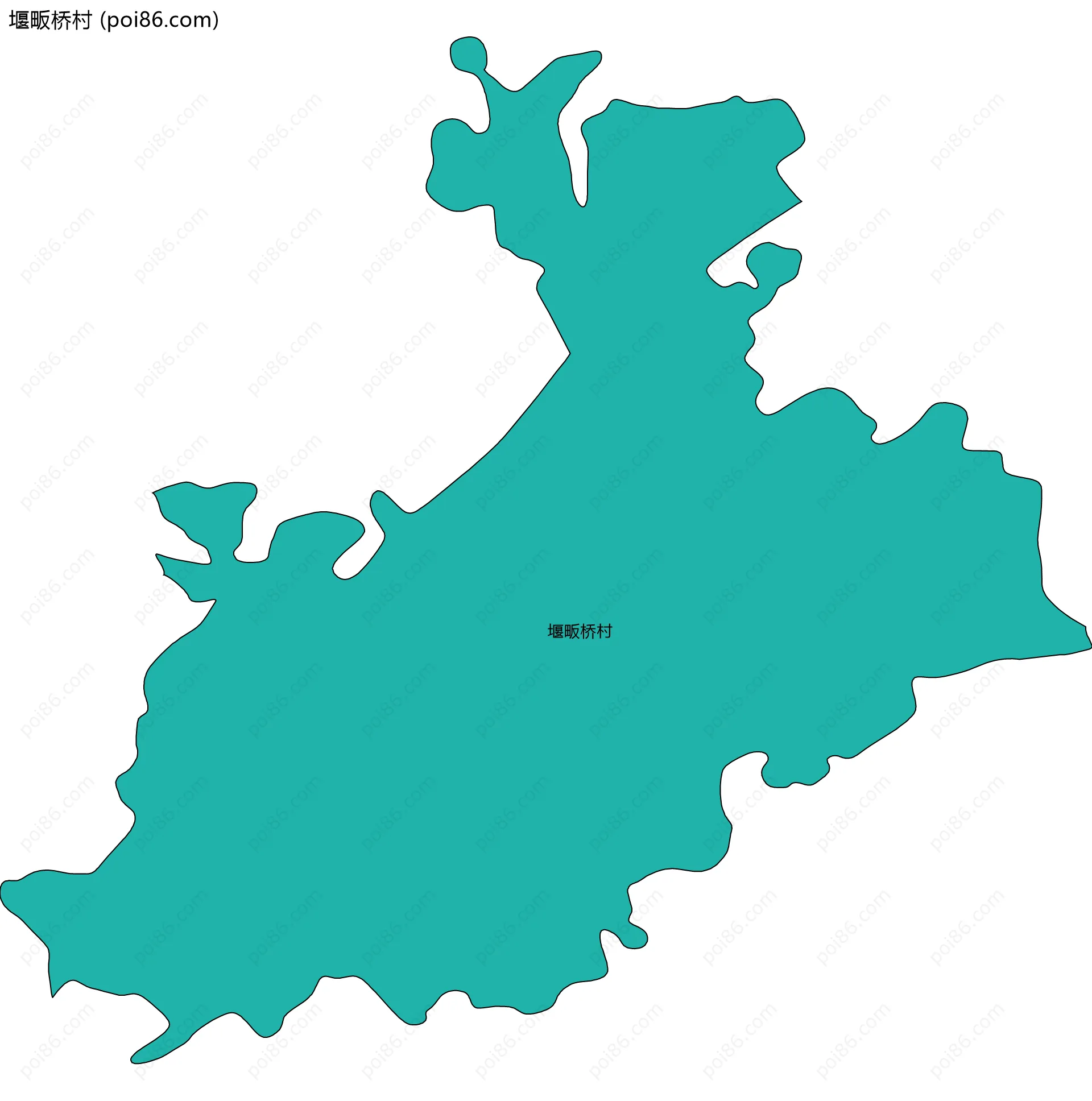 堰畈桥村边界地图