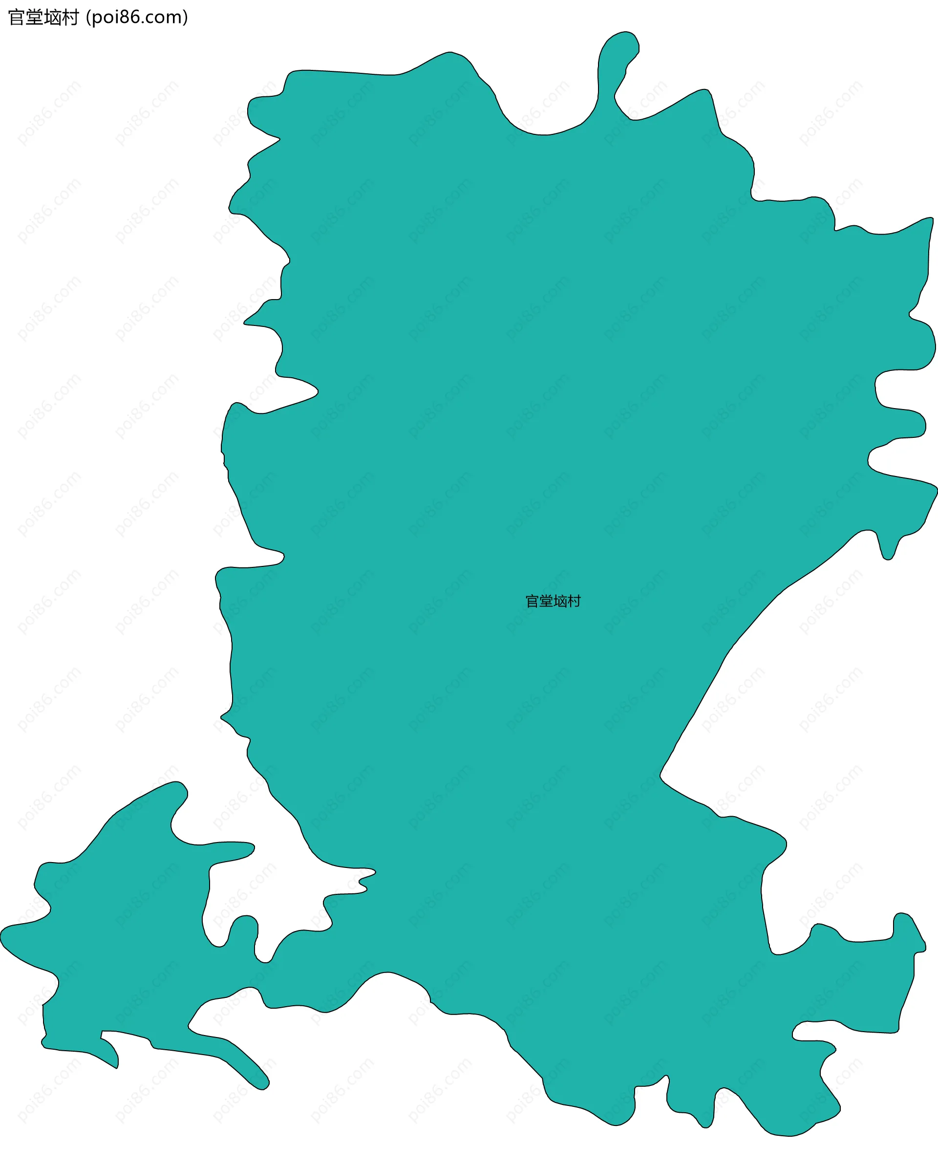 官堂垴村边界地图