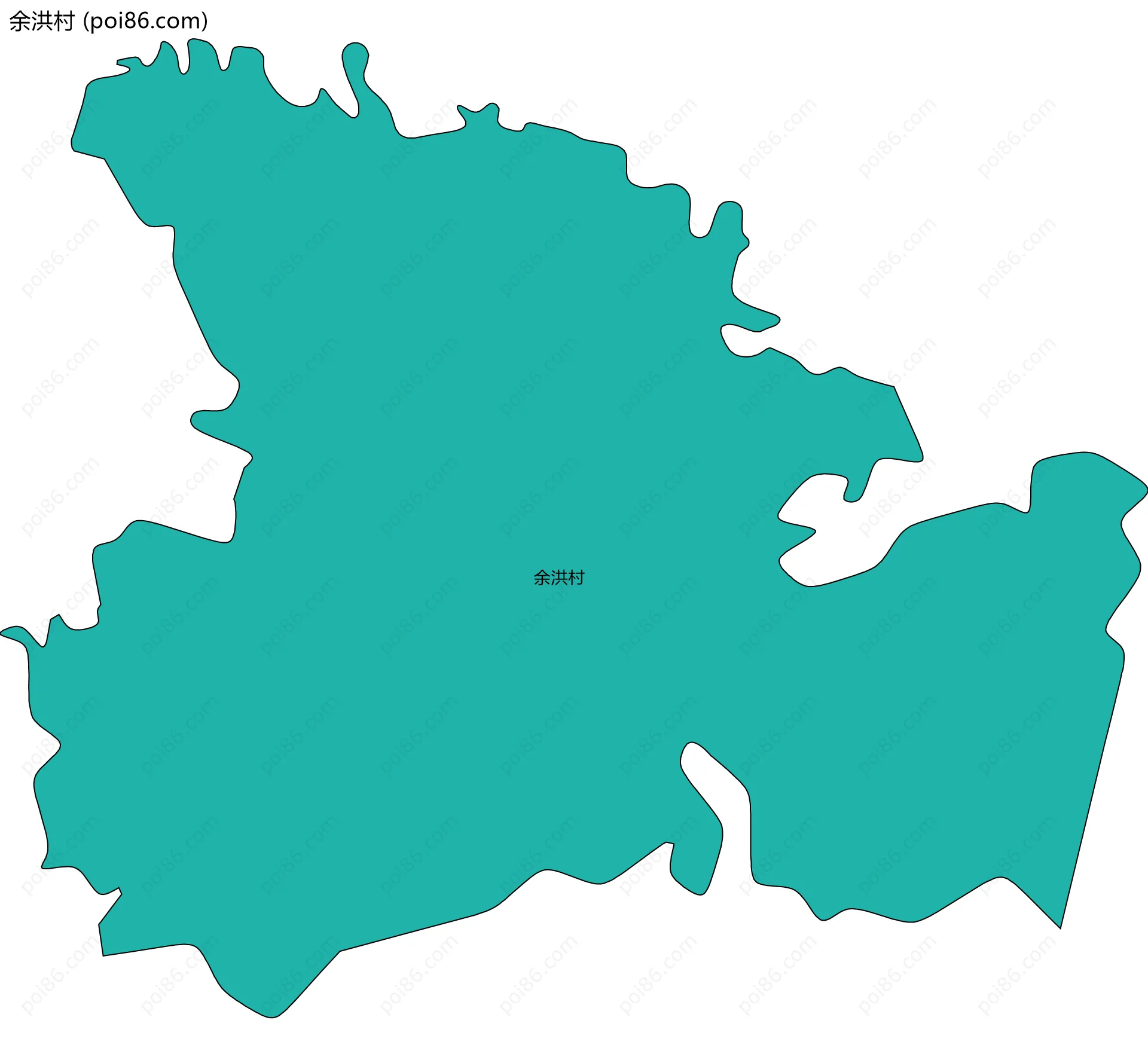 余洪村边界地图