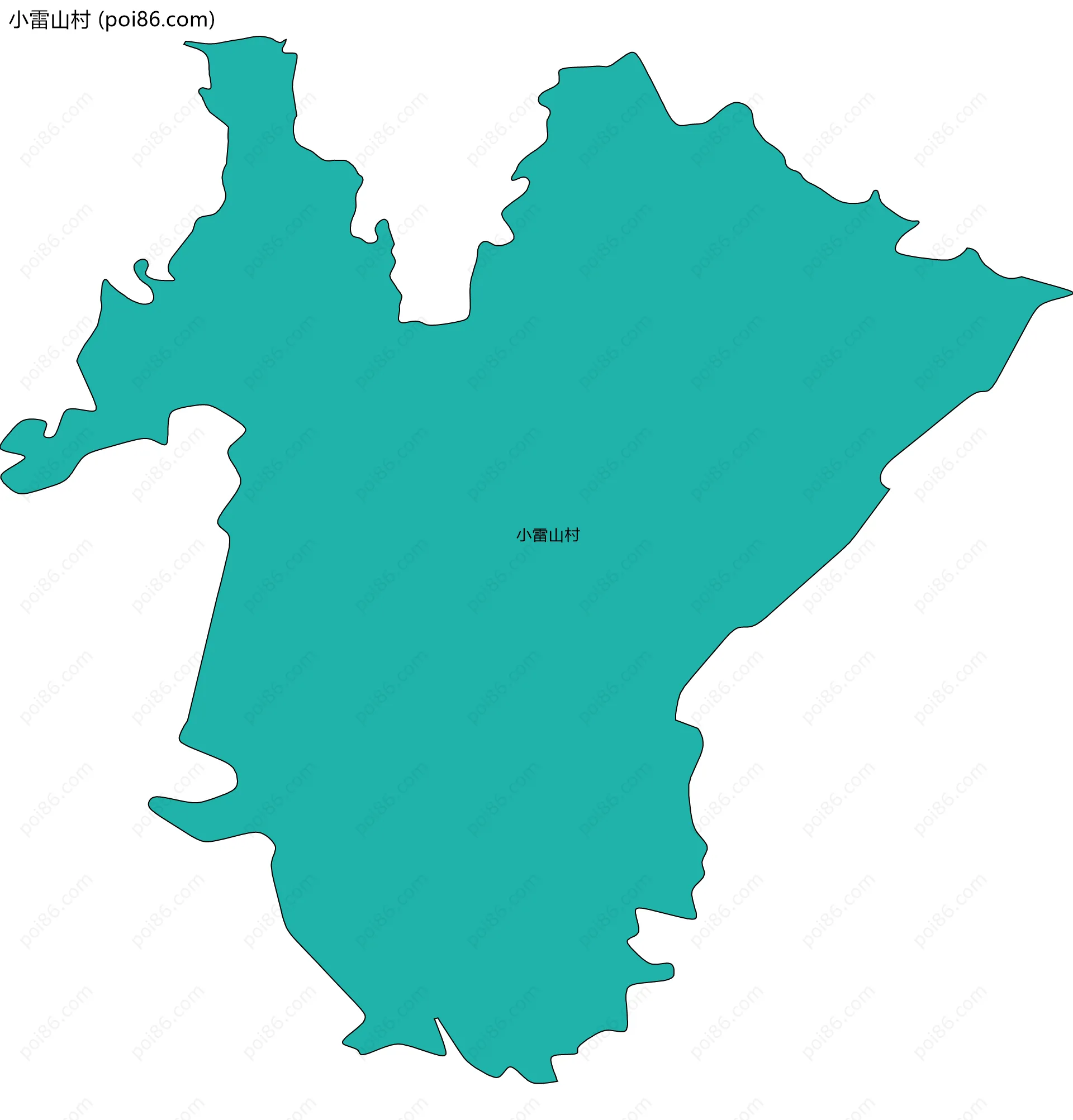 小雷山村边界地图