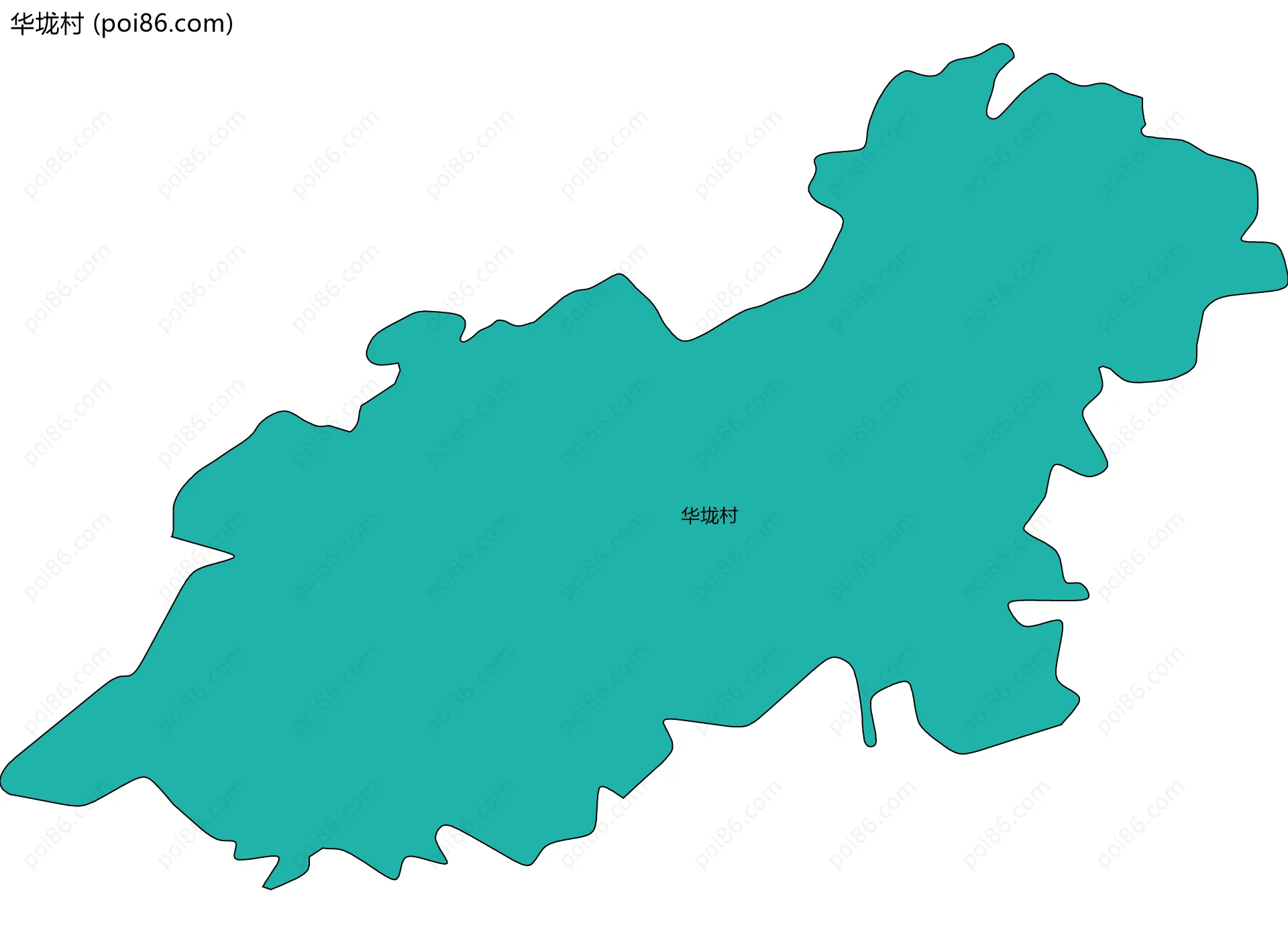 华垅村边界地图