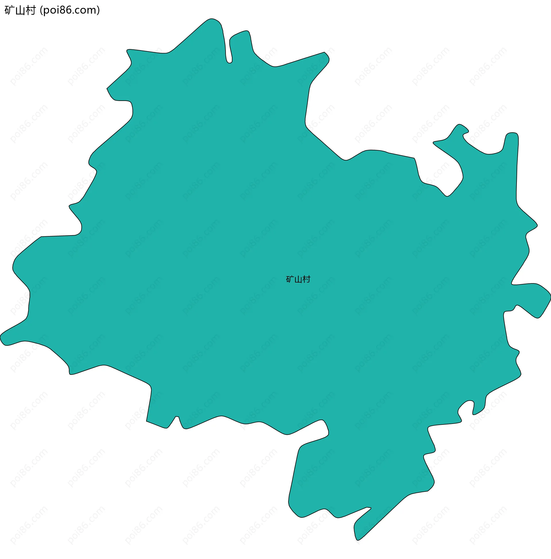 矿山村边界地图