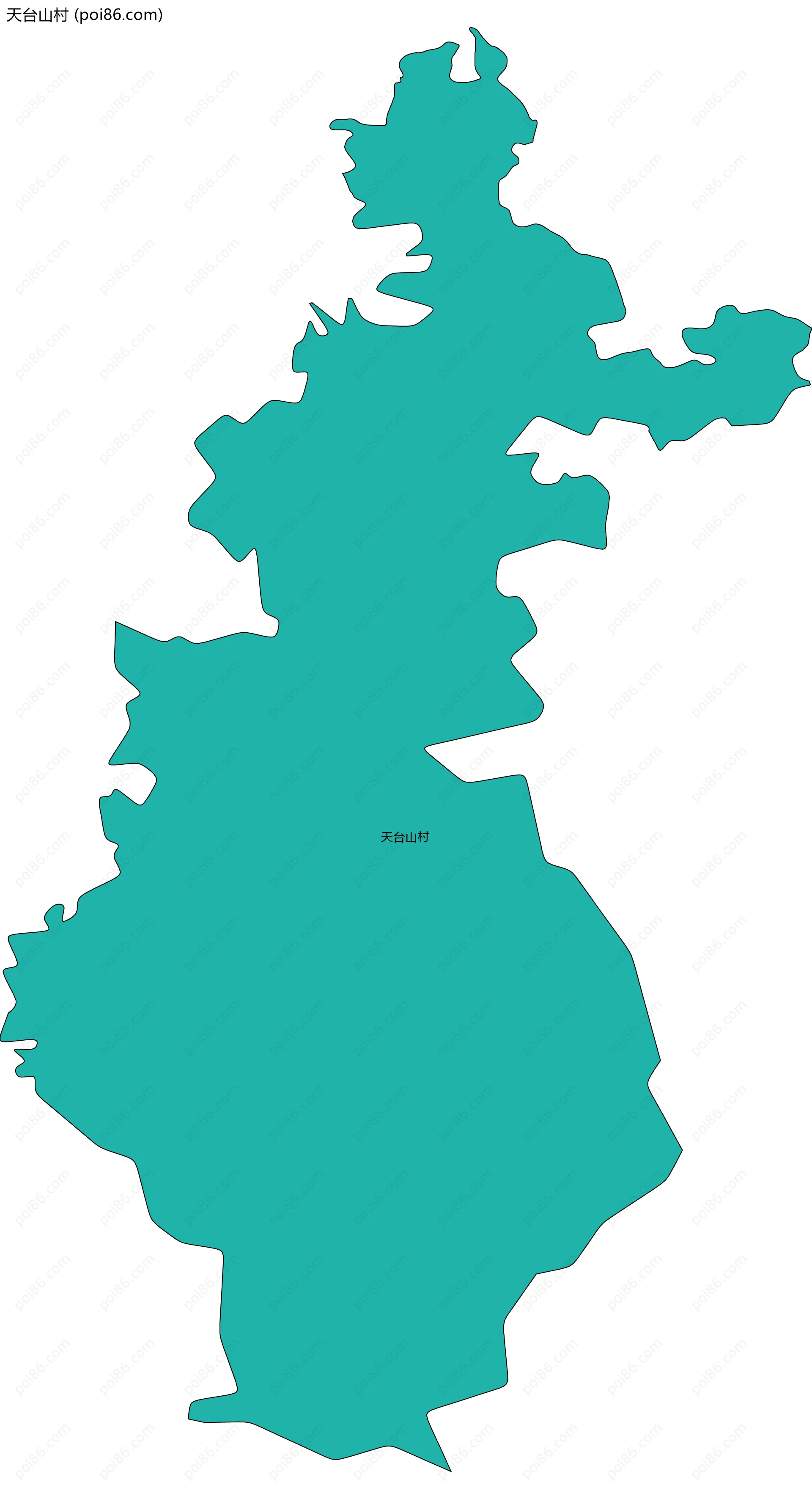 天台山村边界地图