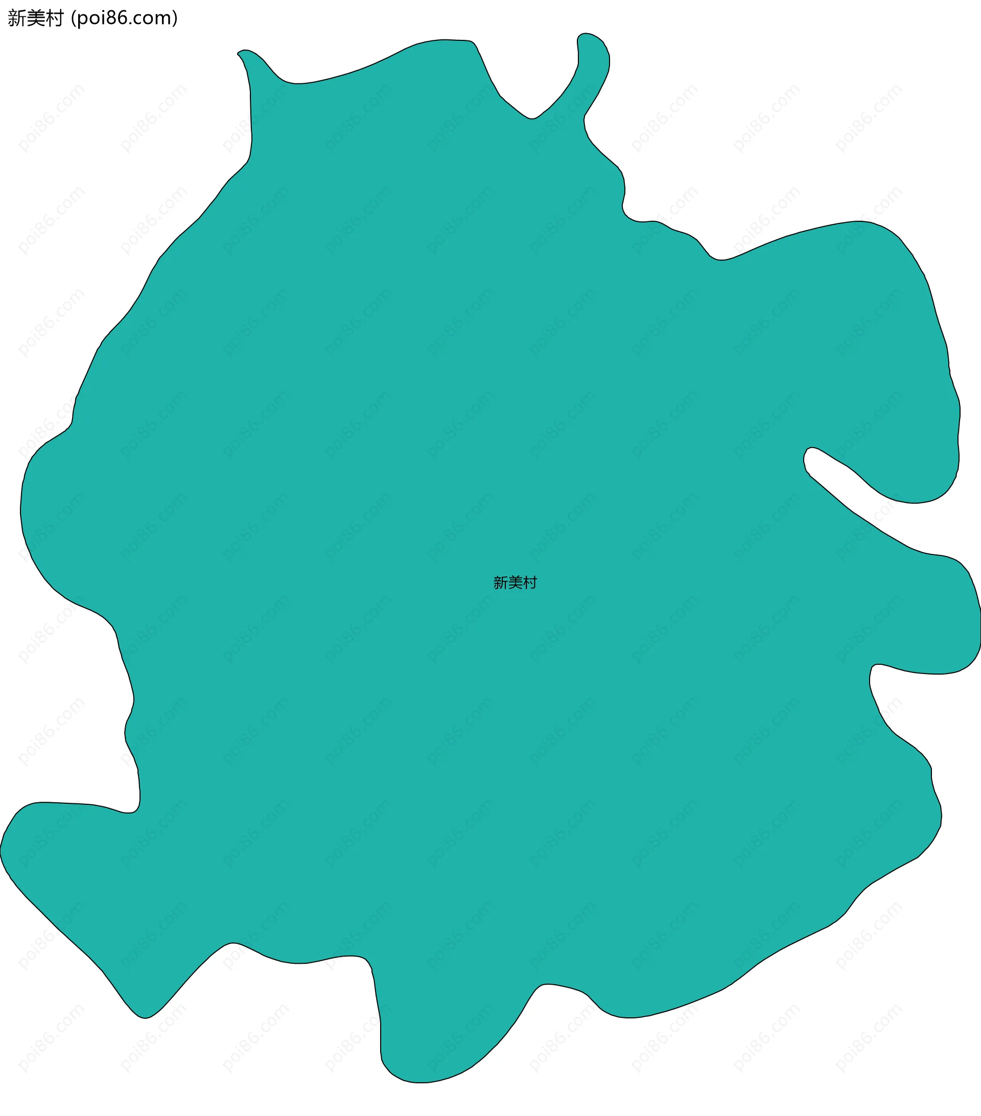 新美村边界地图