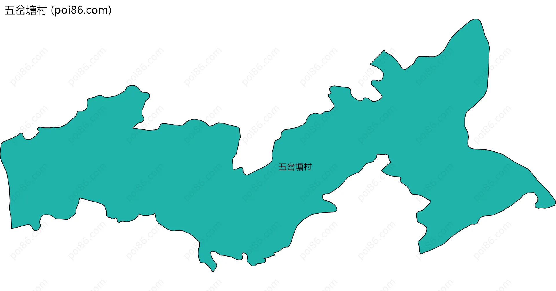 五岔塘村边界地图