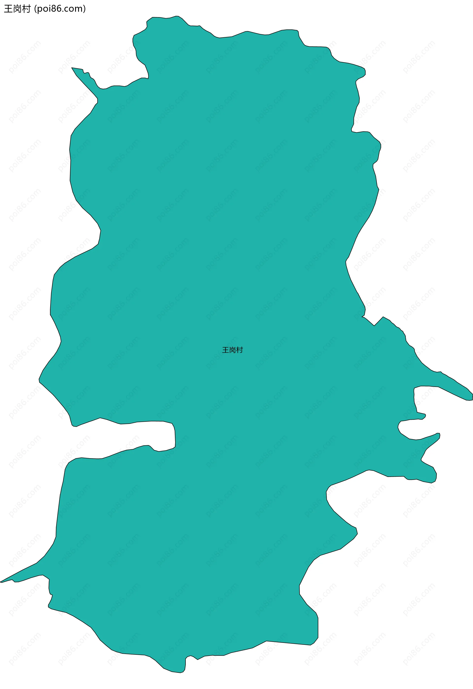王岗村边界地图
