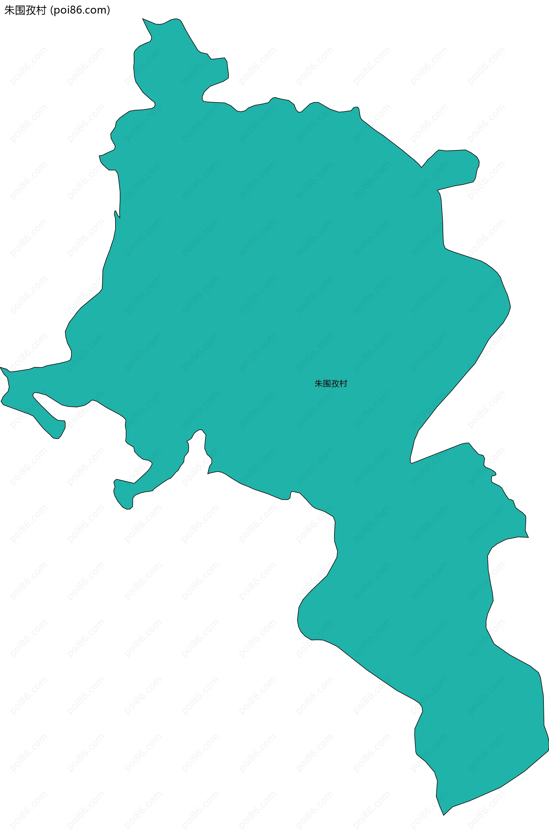 朱围孜村边界地图