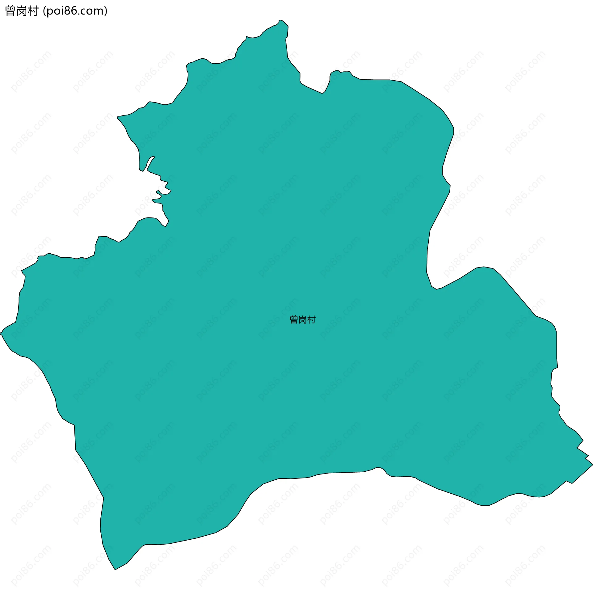 曾岗村边界地图