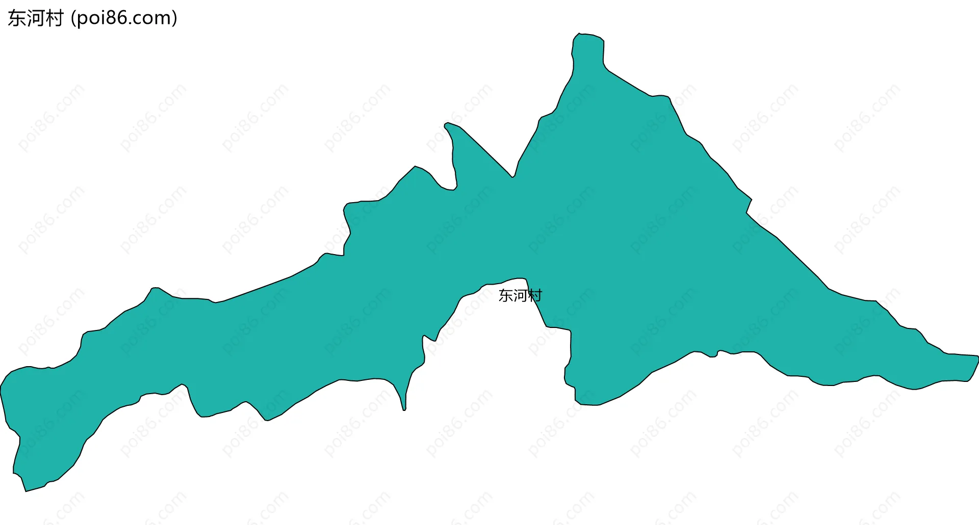 东河村边界地图
