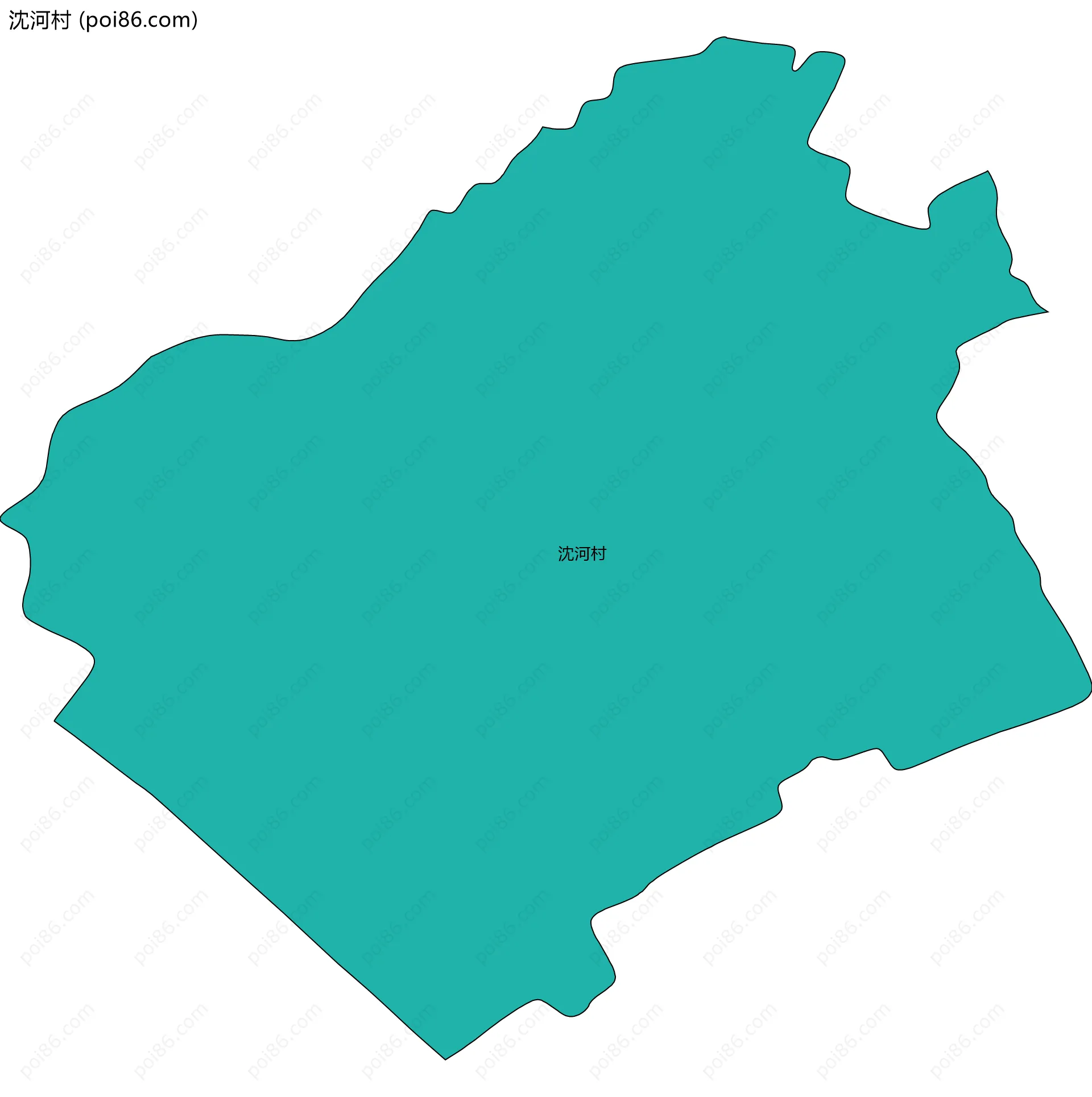 沈河村边界地图