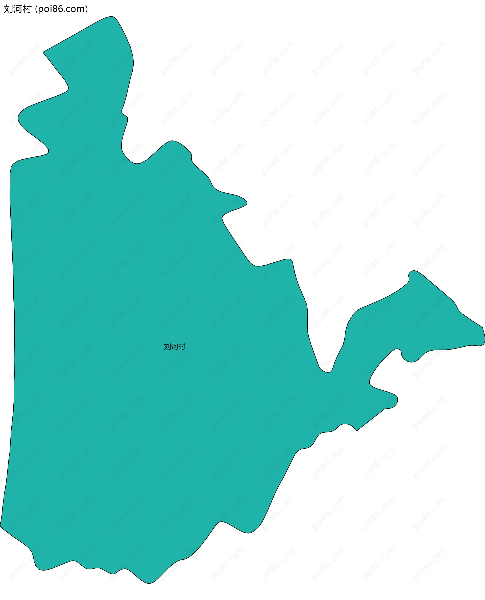 刘河村边界地图