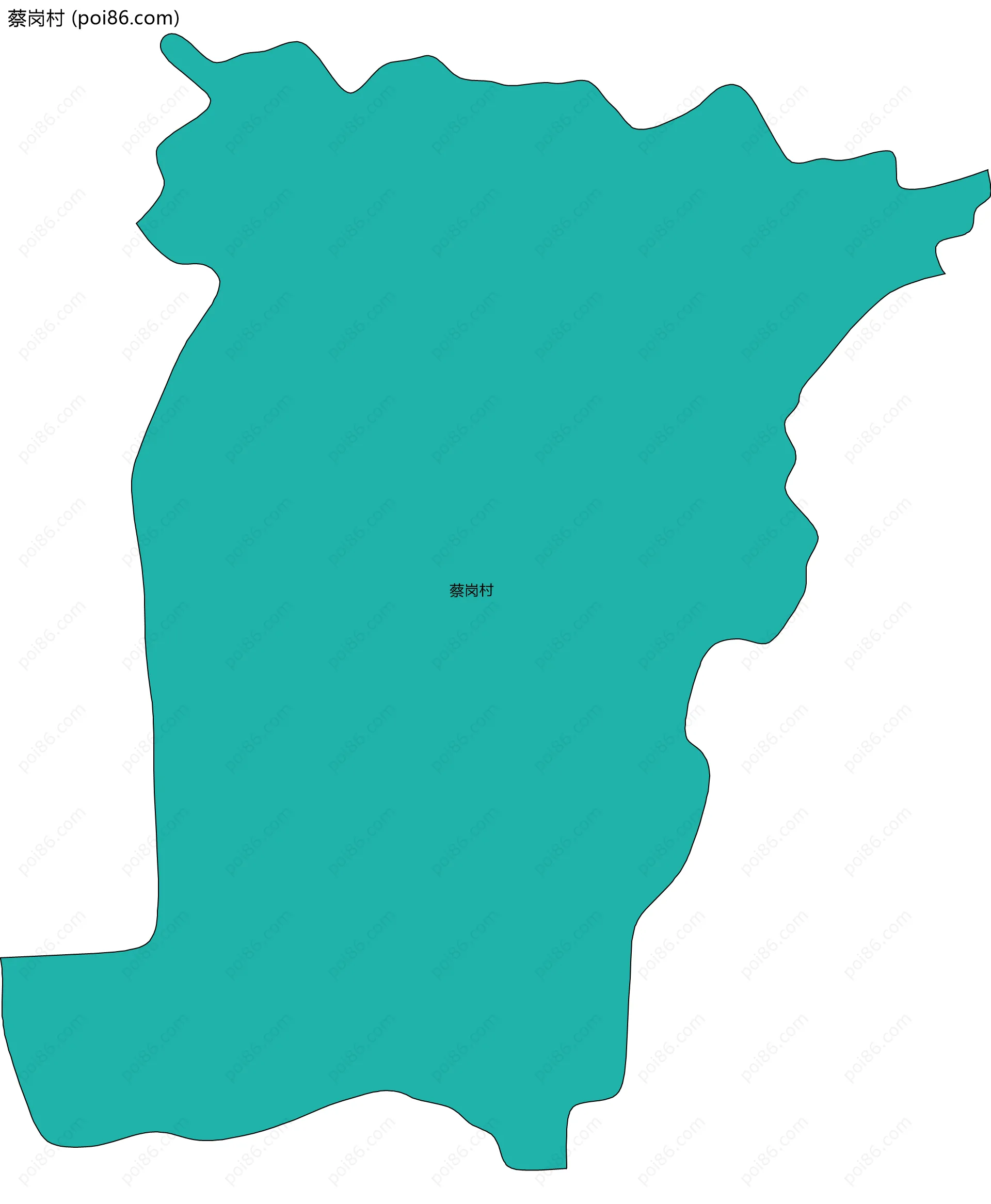 蔡岗村边界地图