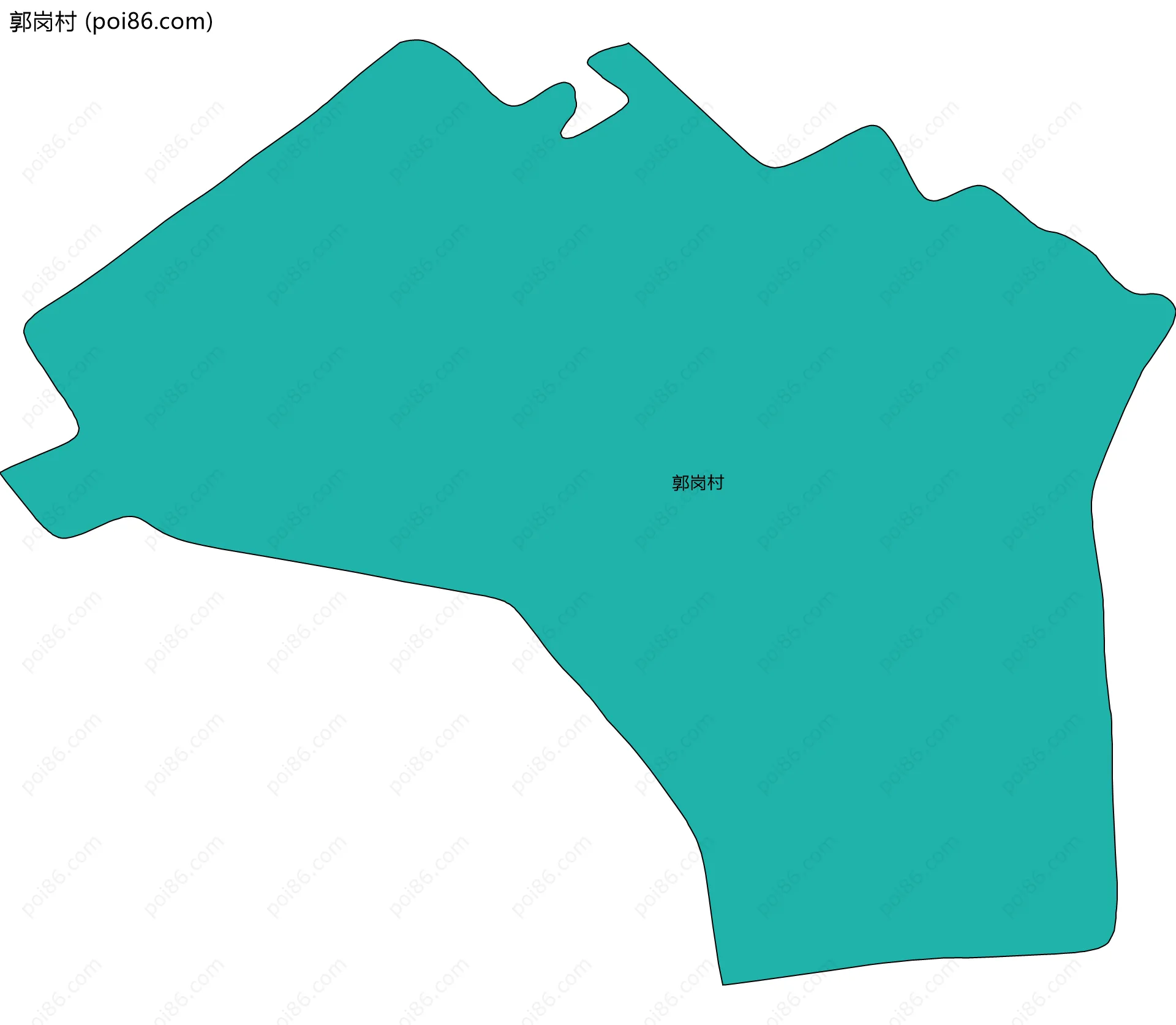 郭岗村边界地图