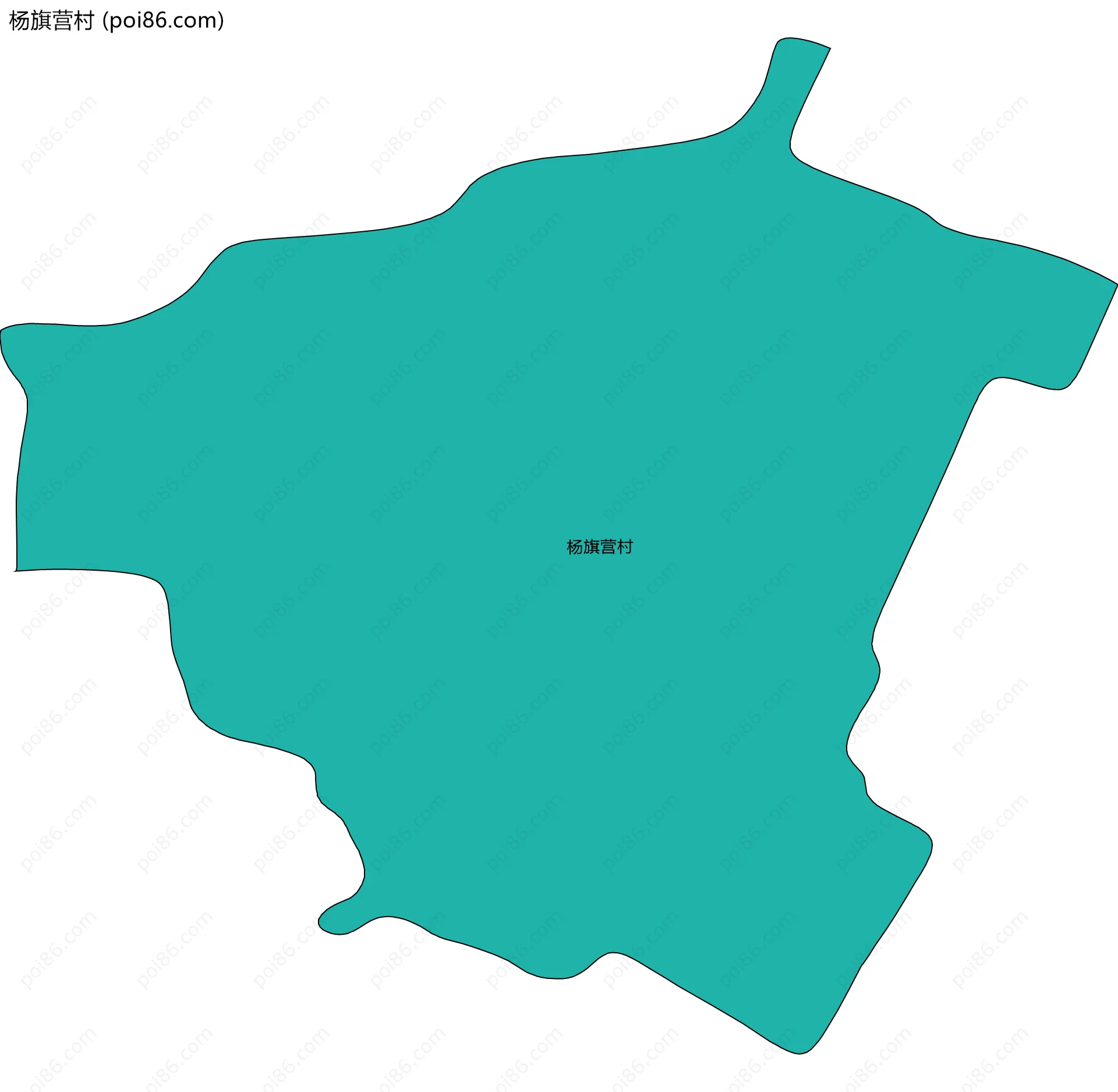 杨旗营村边界地图