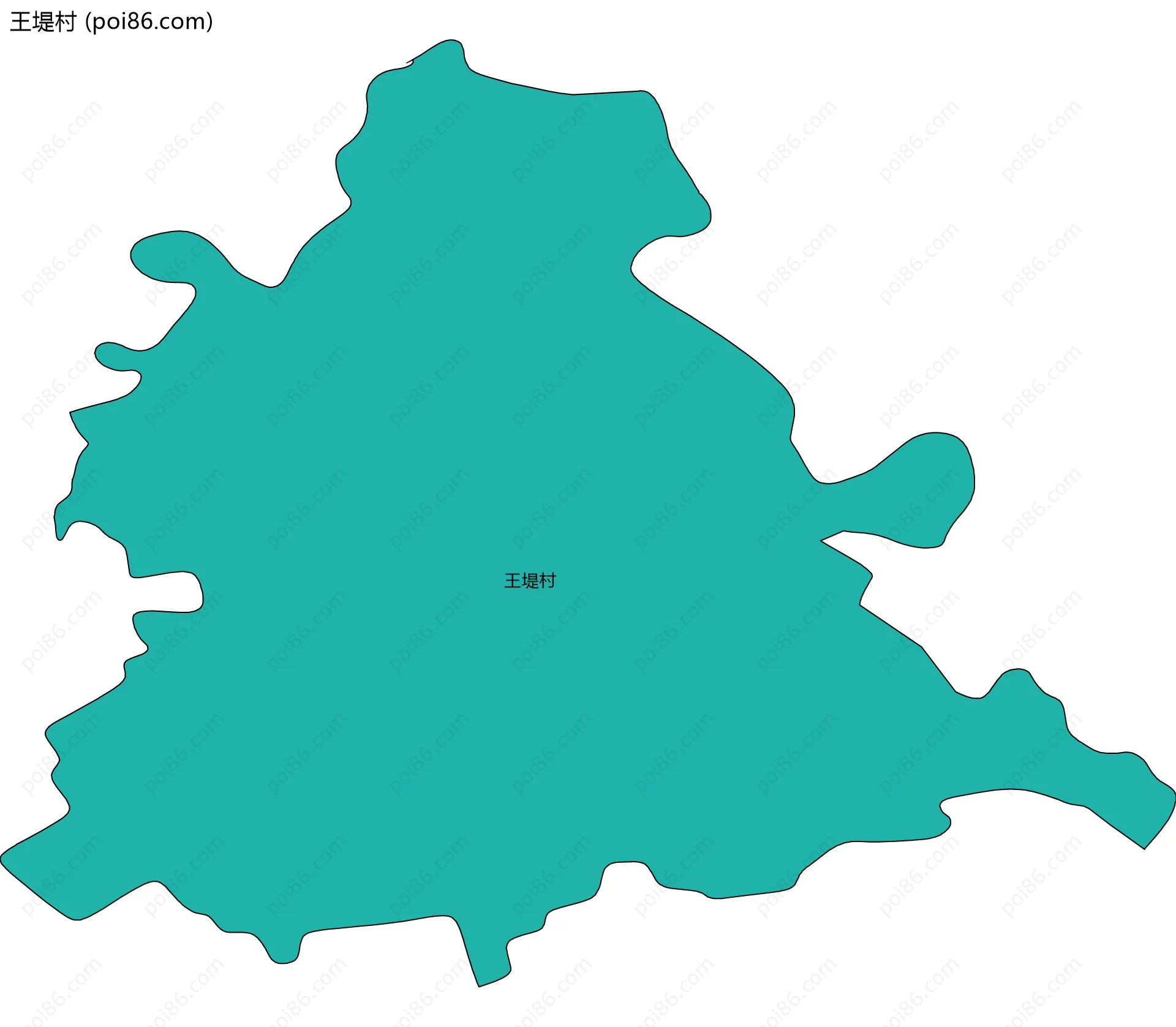 王堤村边界地图
