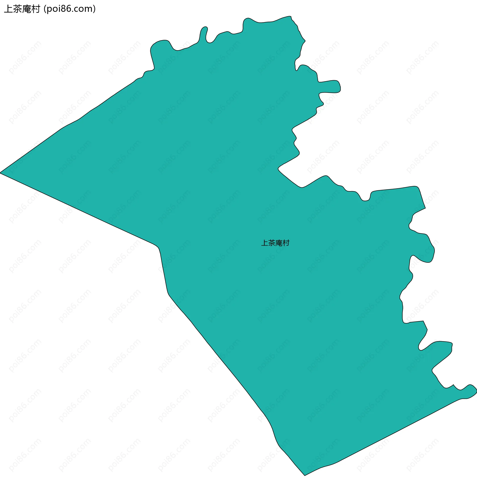 上茶庵村边界地图