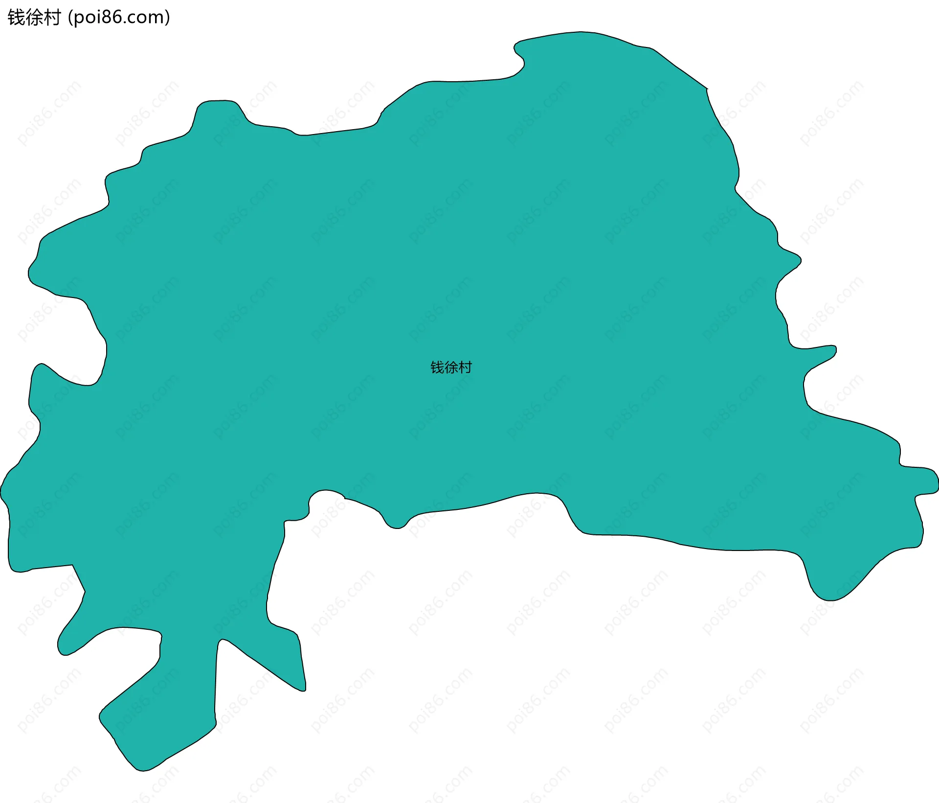 钱徐村边界地图
