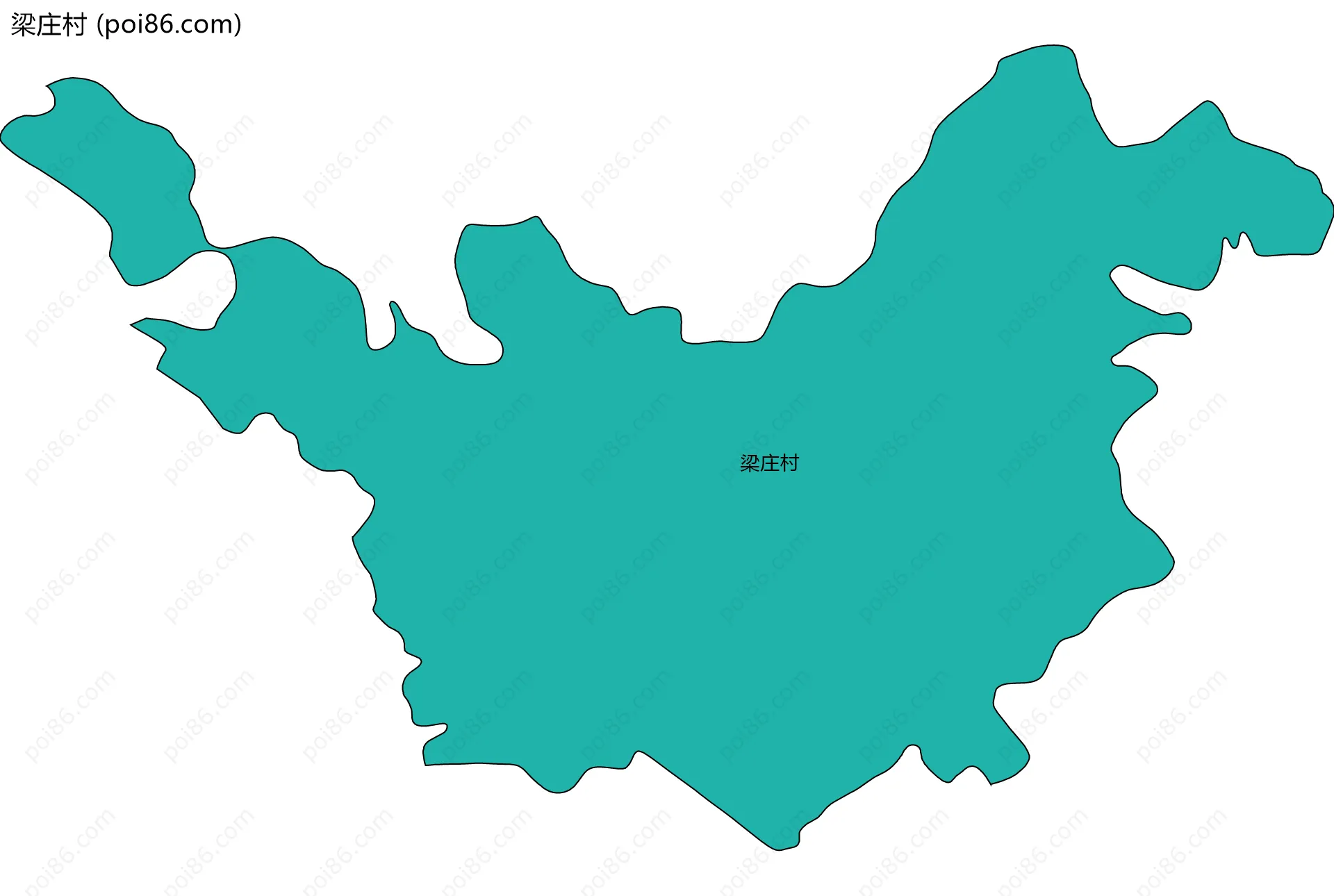 梁庄村边界地图