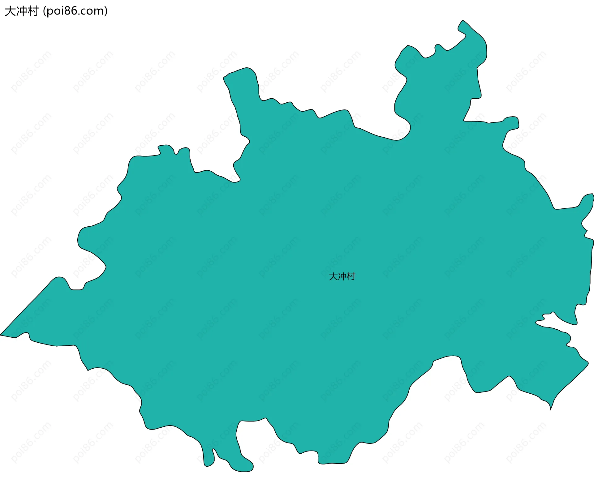 大冲村边界地图