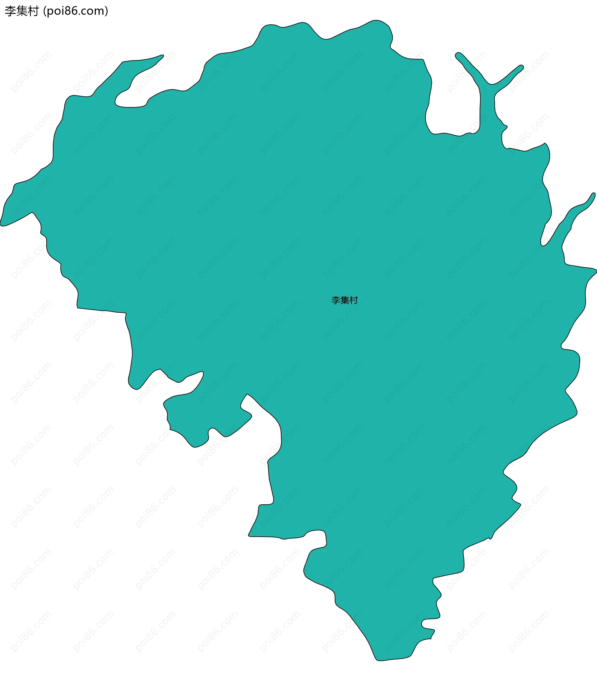 李集村边界地图