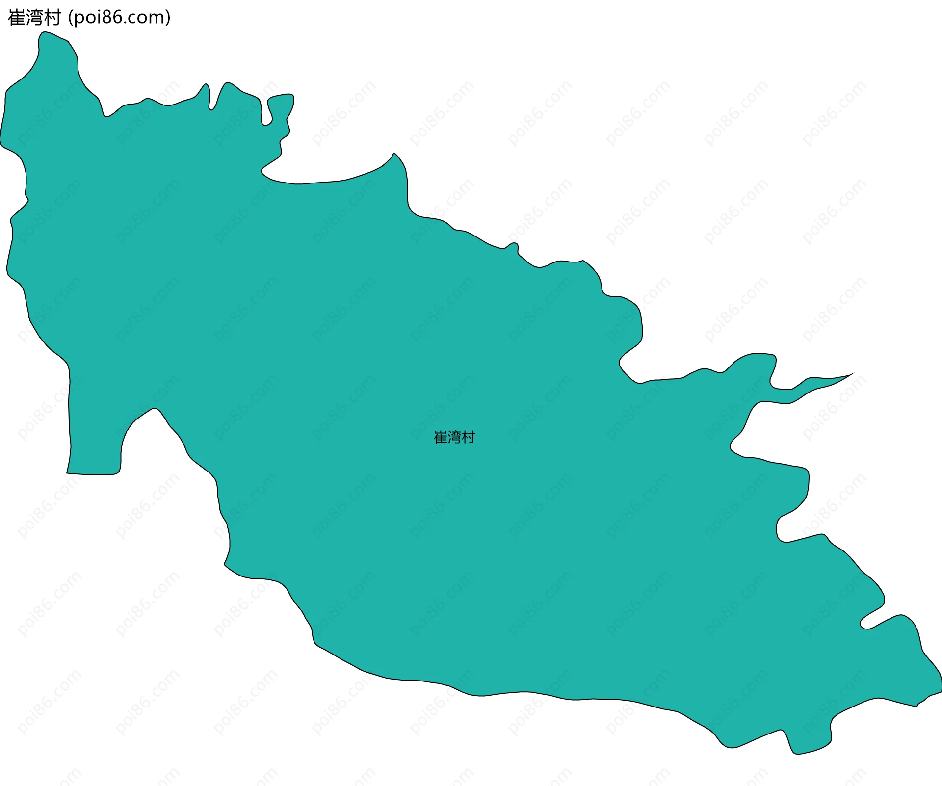 崔湾村边界地图